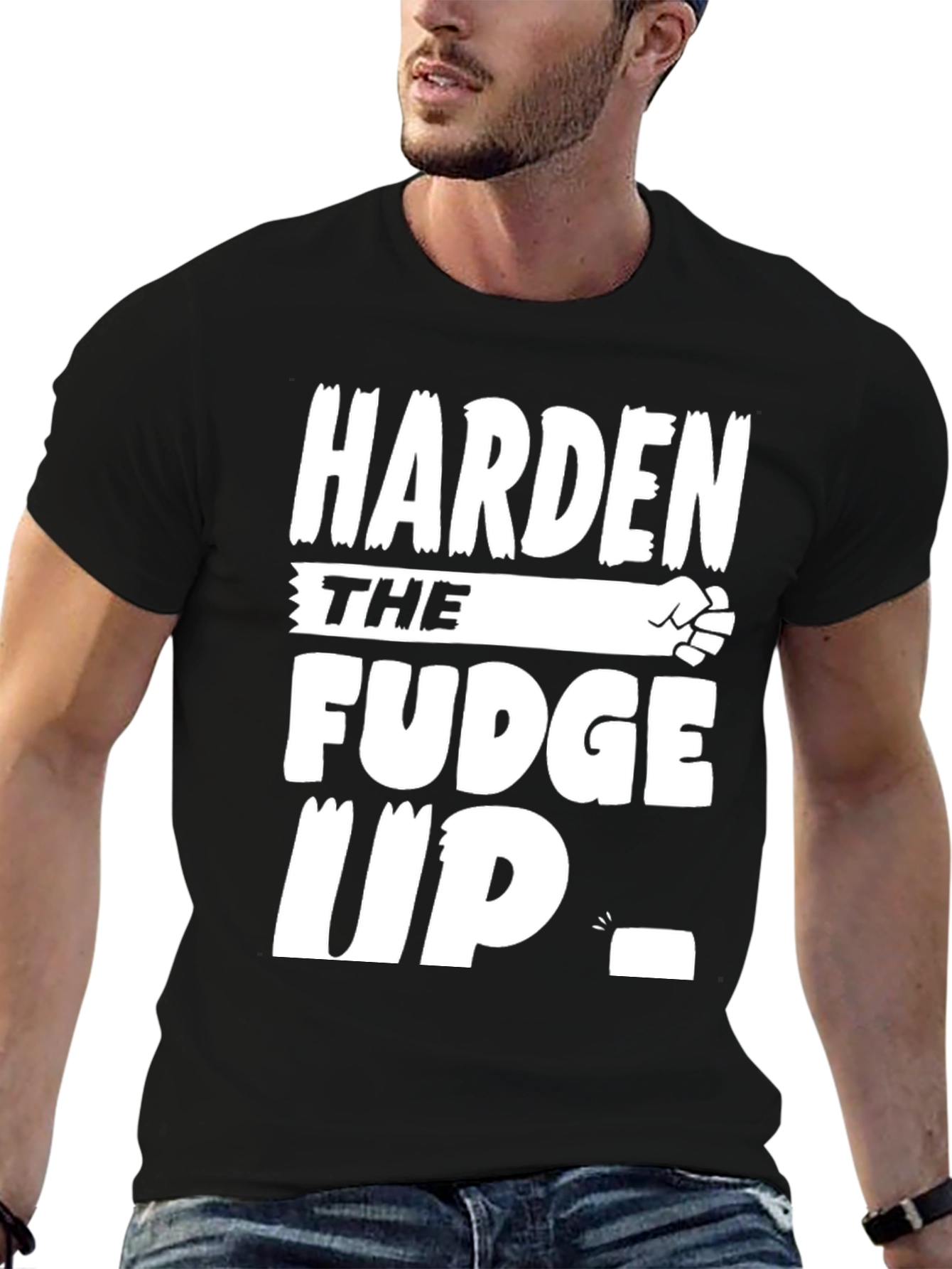 Harden the Fudge Up Black T-Shirt