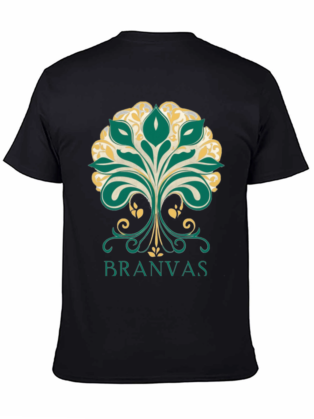 Branvas Tree Graphic Black T-Shirt