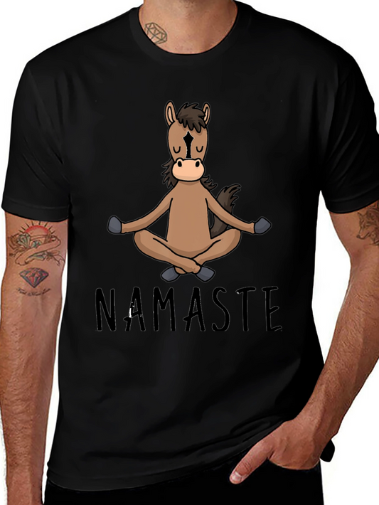 Namaste Horse Graphic Tee - Funny Yoga Shirt