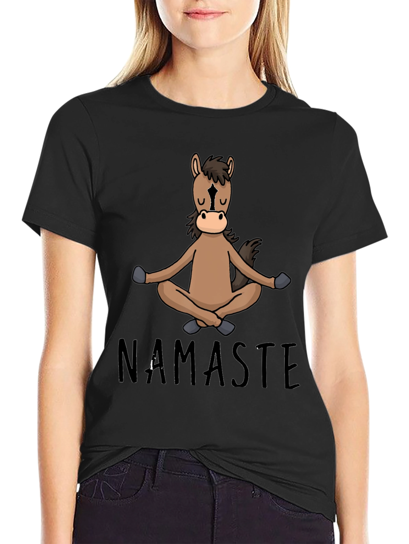 Namaste Horse Graphic Tee - Funny Yoga Shirt