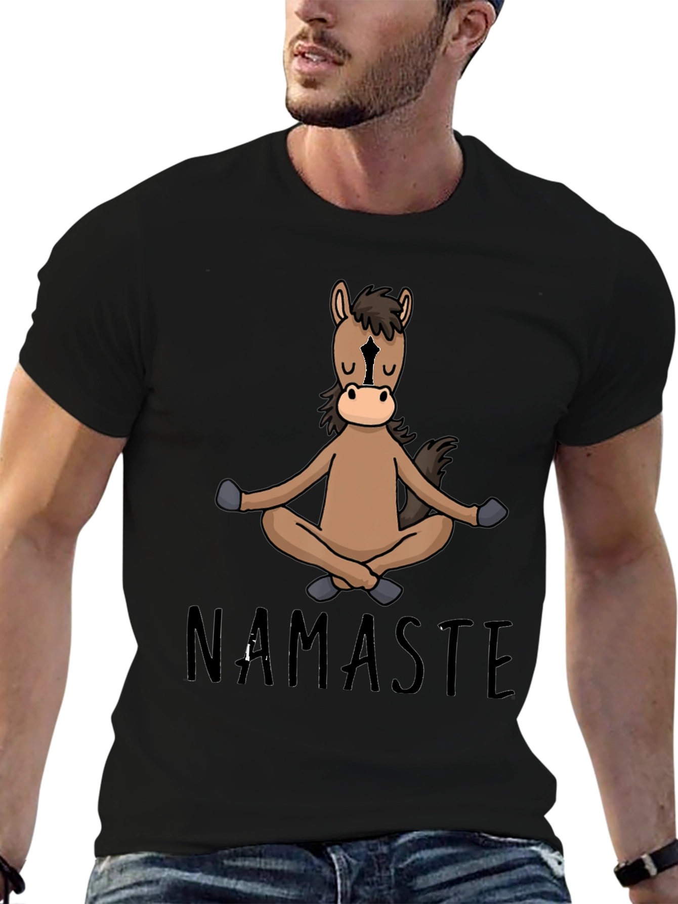 Namaste Horse Graphic Tee - Funny Yoga Shirt