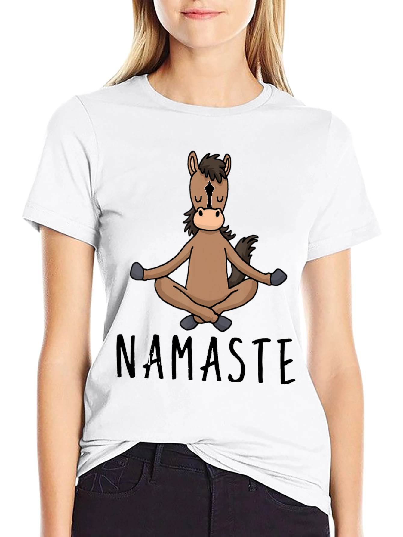 Namaste Horse Graphic Tee - Funny Yoga Shirt