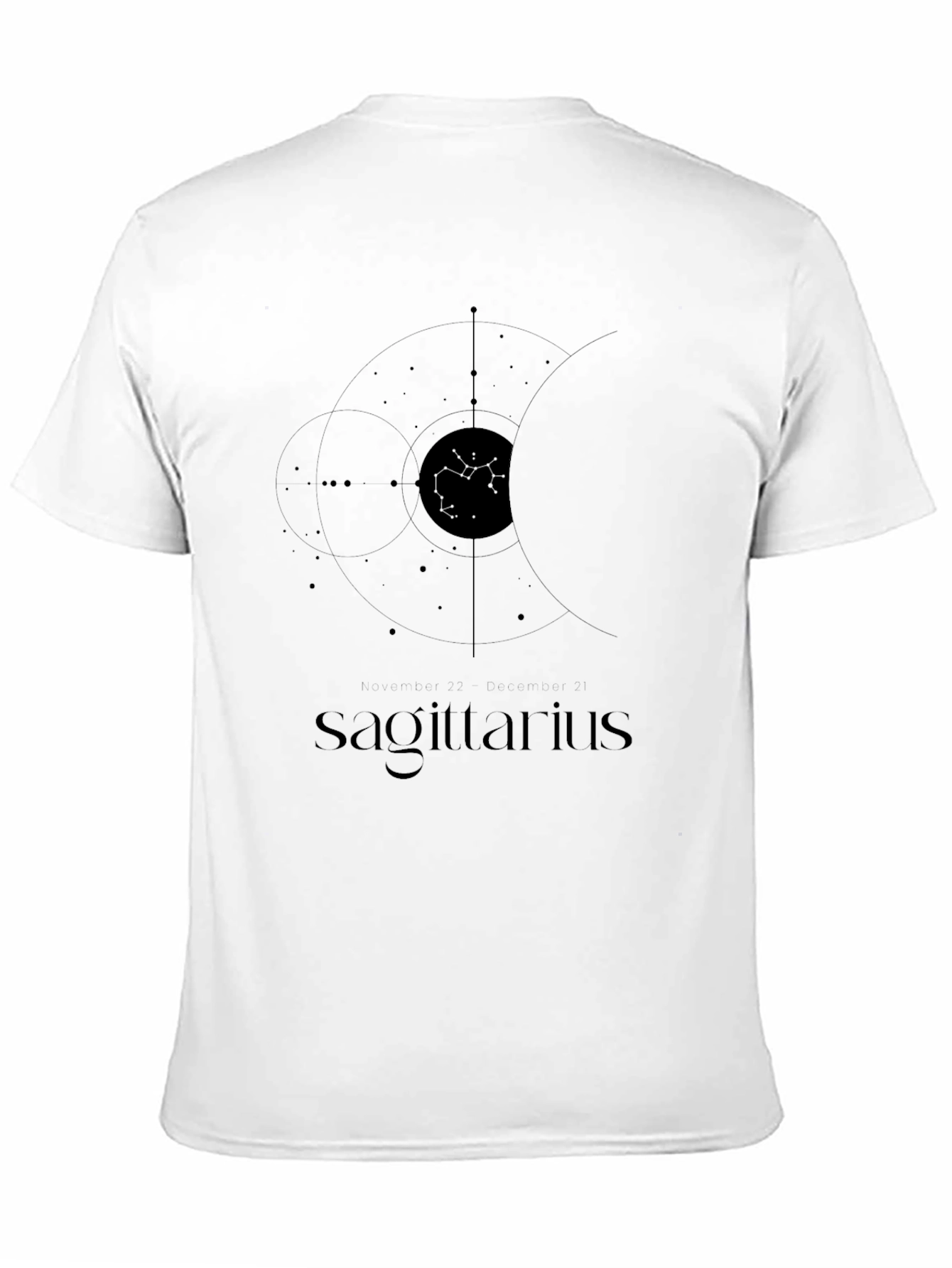 Sagittarius Zodiac Black T-Shirt