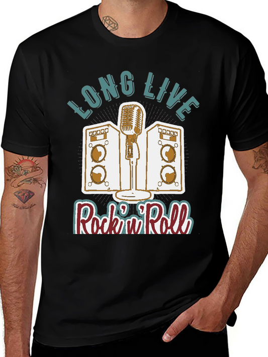 Retro Rock n Roll T-Shirt - Long Live Rock