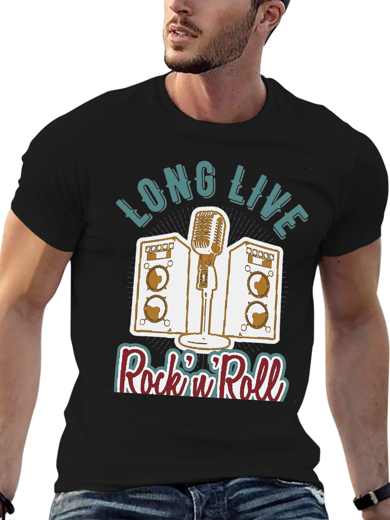 Retro Rock n Roll T-Shirt - Long Live Rock