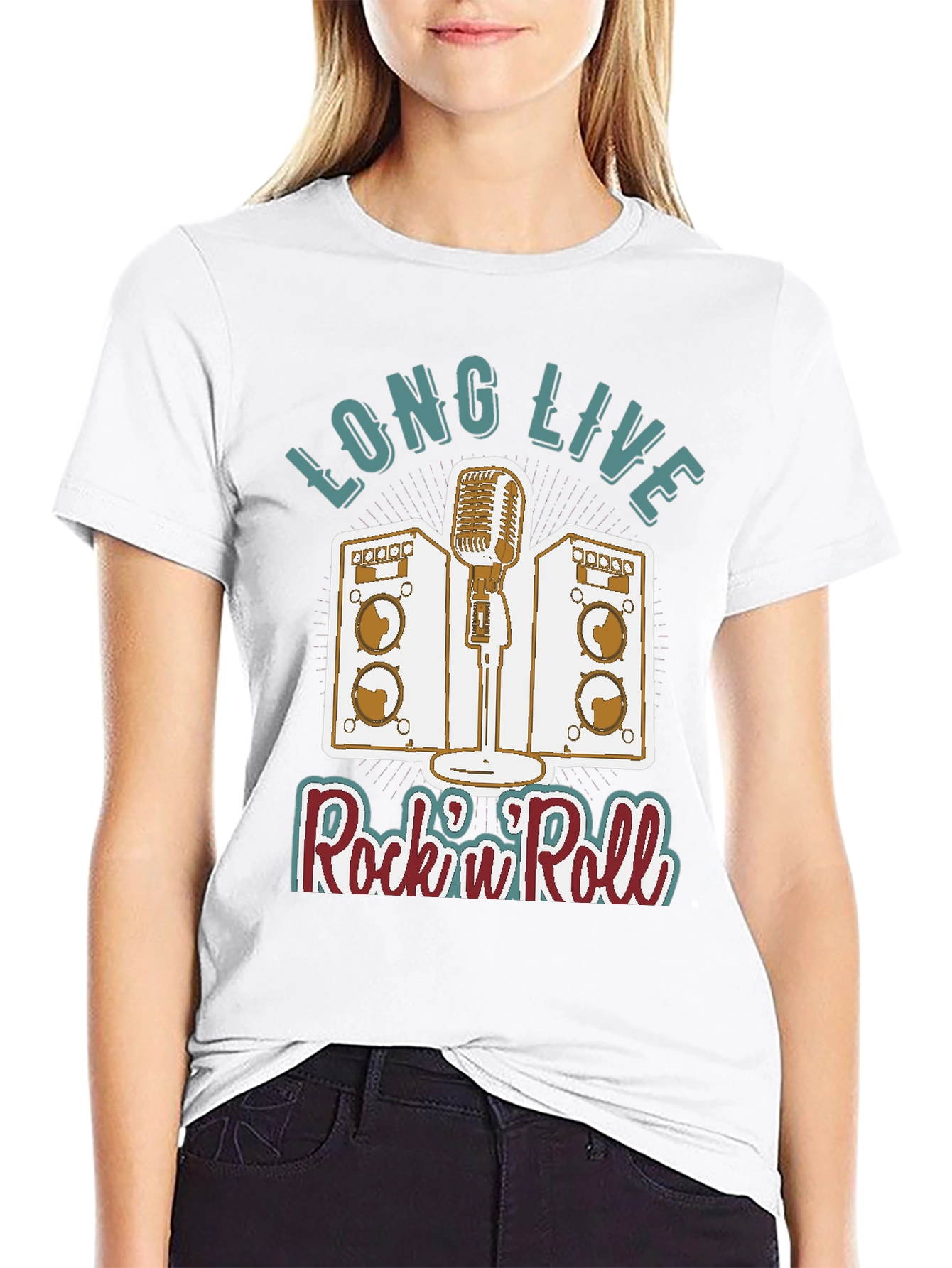 Retro Rock n Roll T-Shirt - Long Live Rock