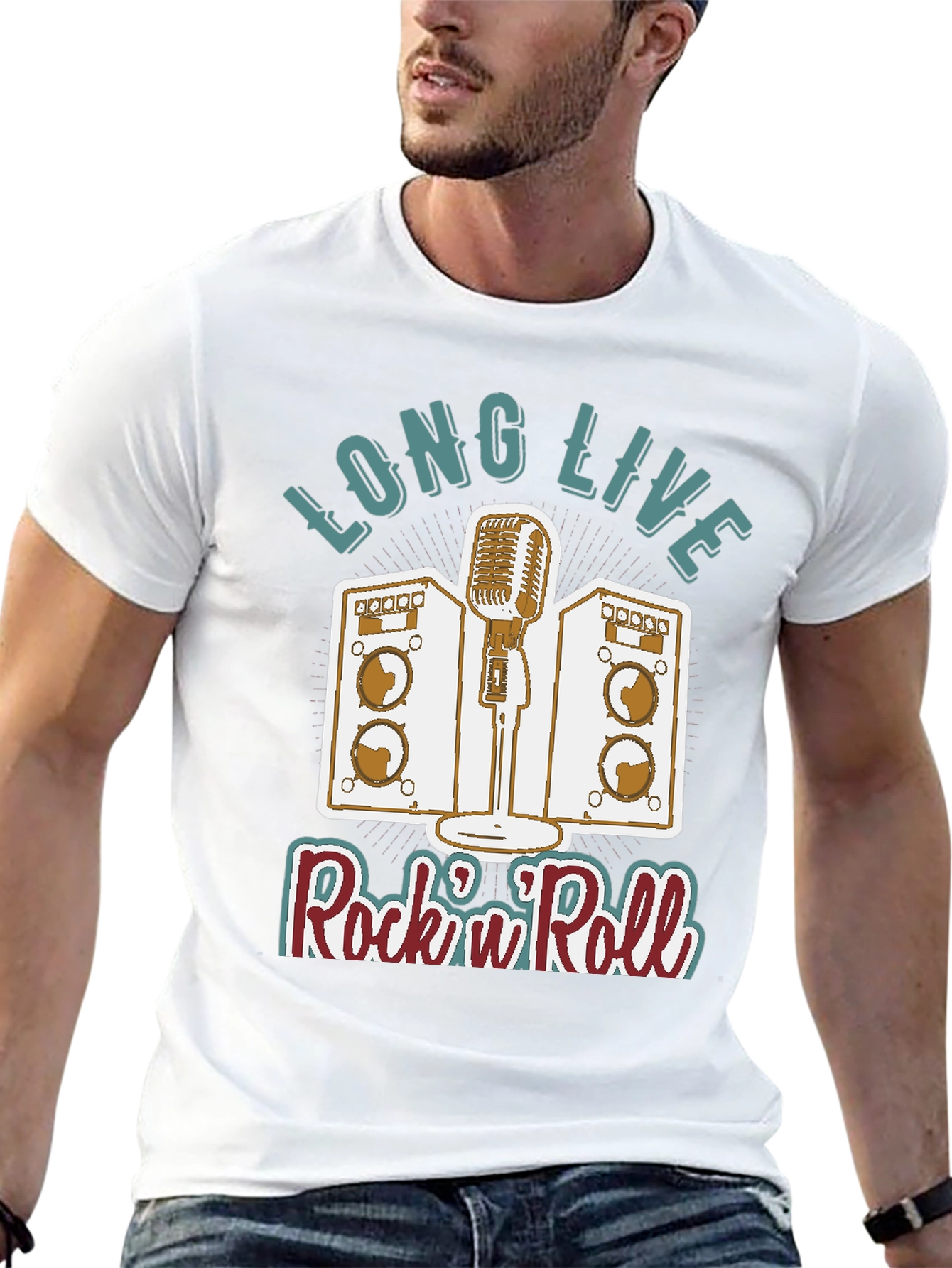 Retro Rock n Roll T-Shirt - Long Live Rock