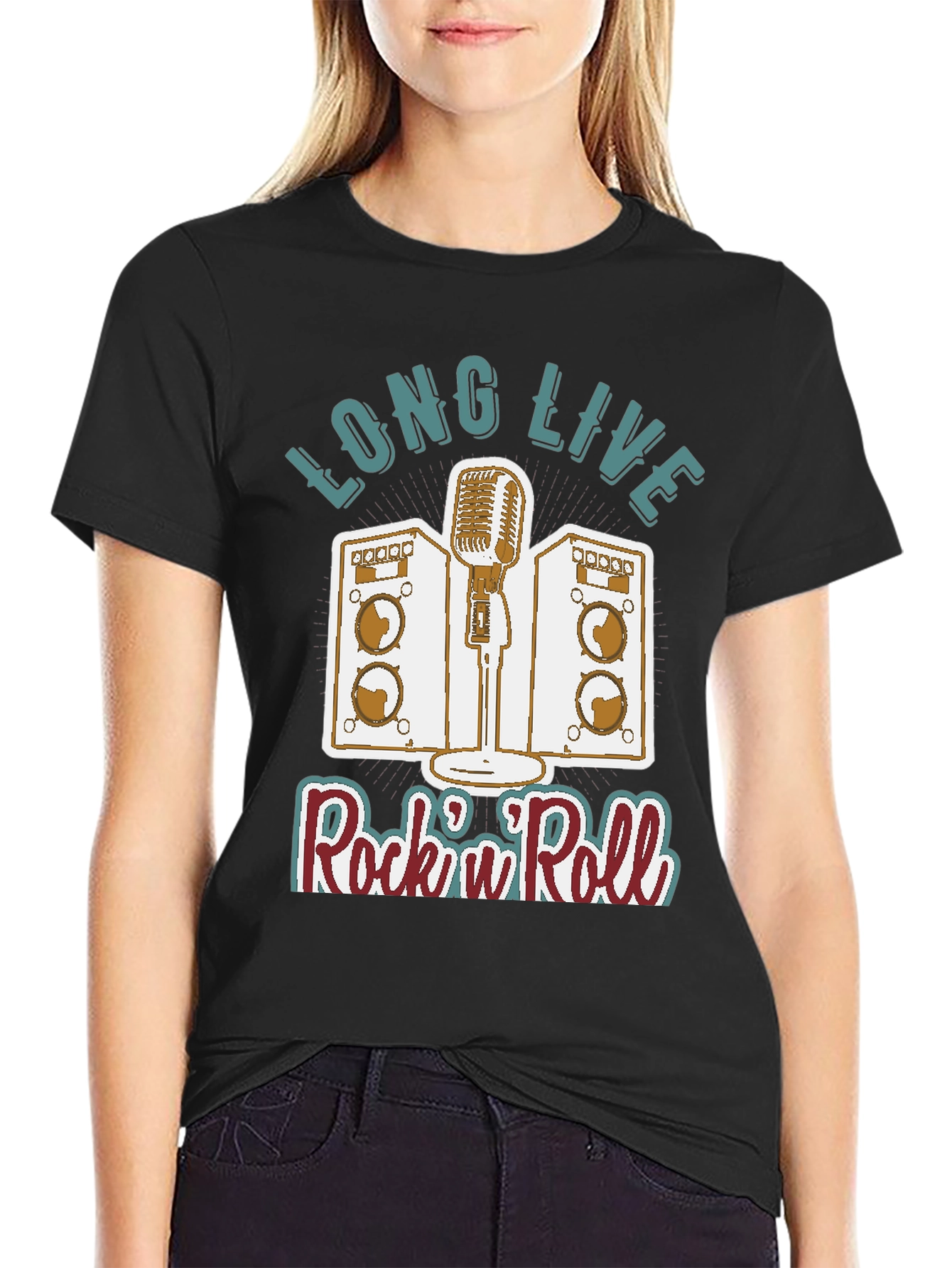 Retro Rock n Roll T-Shirt - Long Live Rock