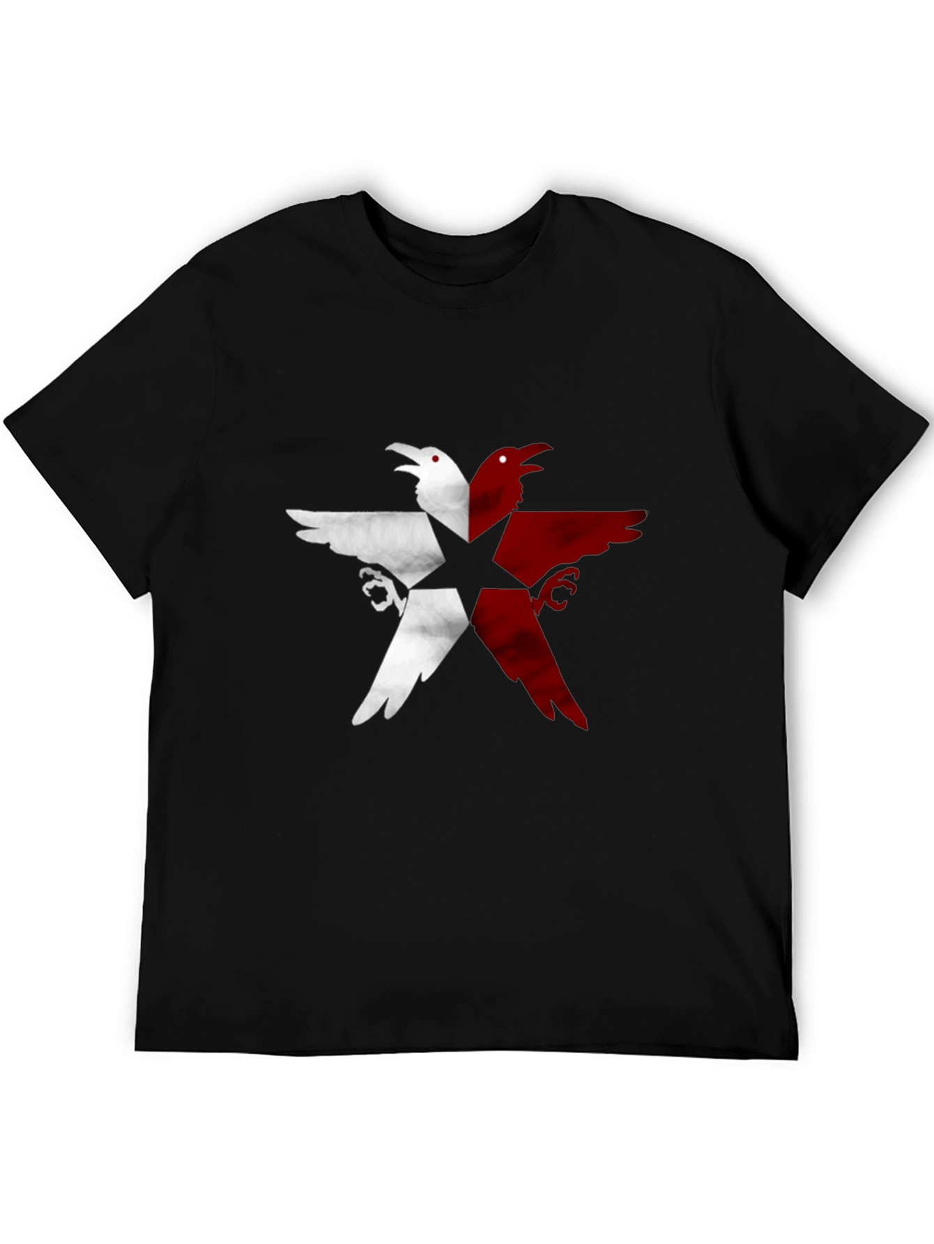Raven Star Graphic Tee - Unisex Black T-Shirt