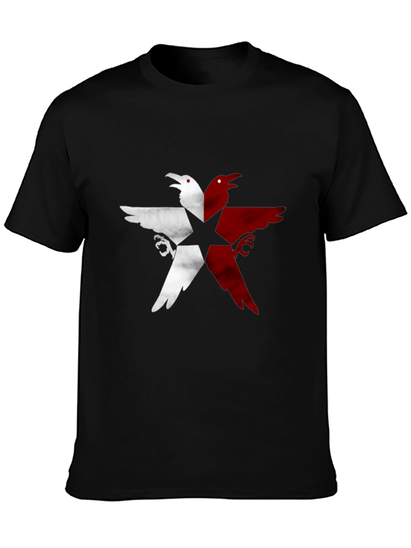 Raven Star Graphic Tee - Unisex Black T-Shirt
