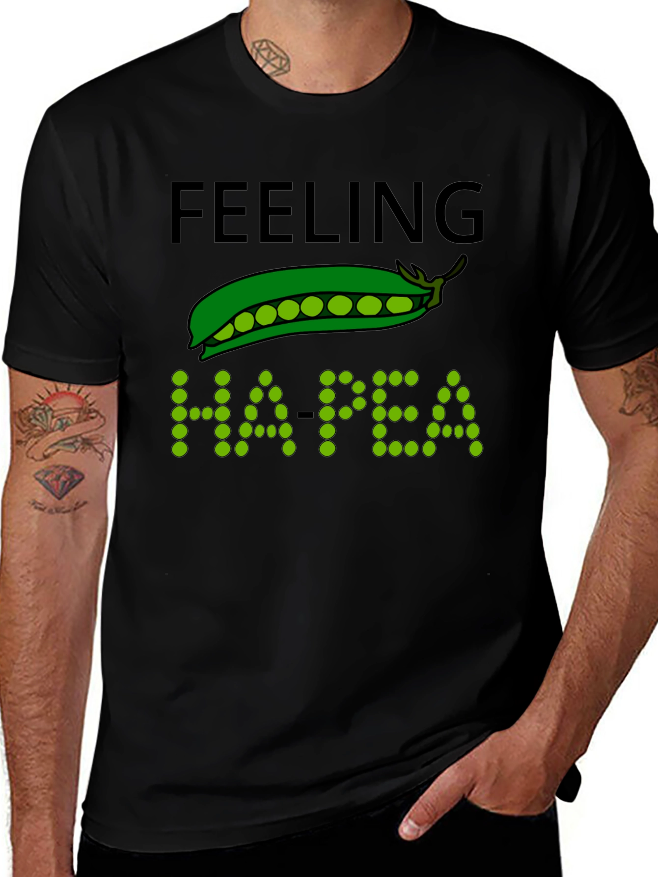 Feeling Ha-pea T-Shirt Funny Pun Tee