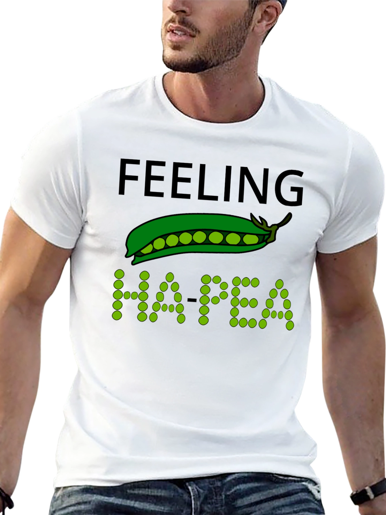 Feeling Ha-pea T-Shirt Funny Pun Tee