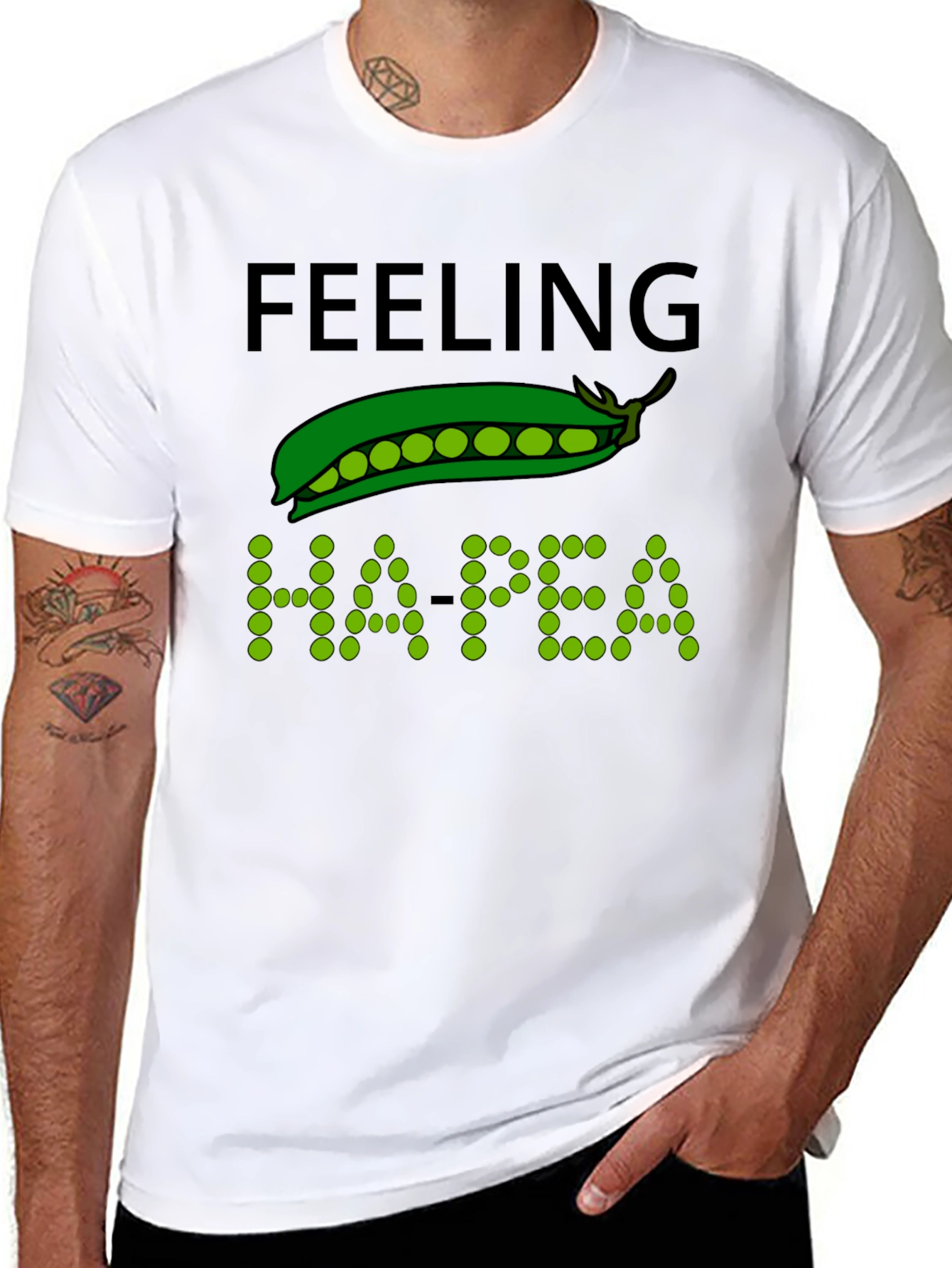Feeling Ha-pea T-Shirt Funny Pun Tee