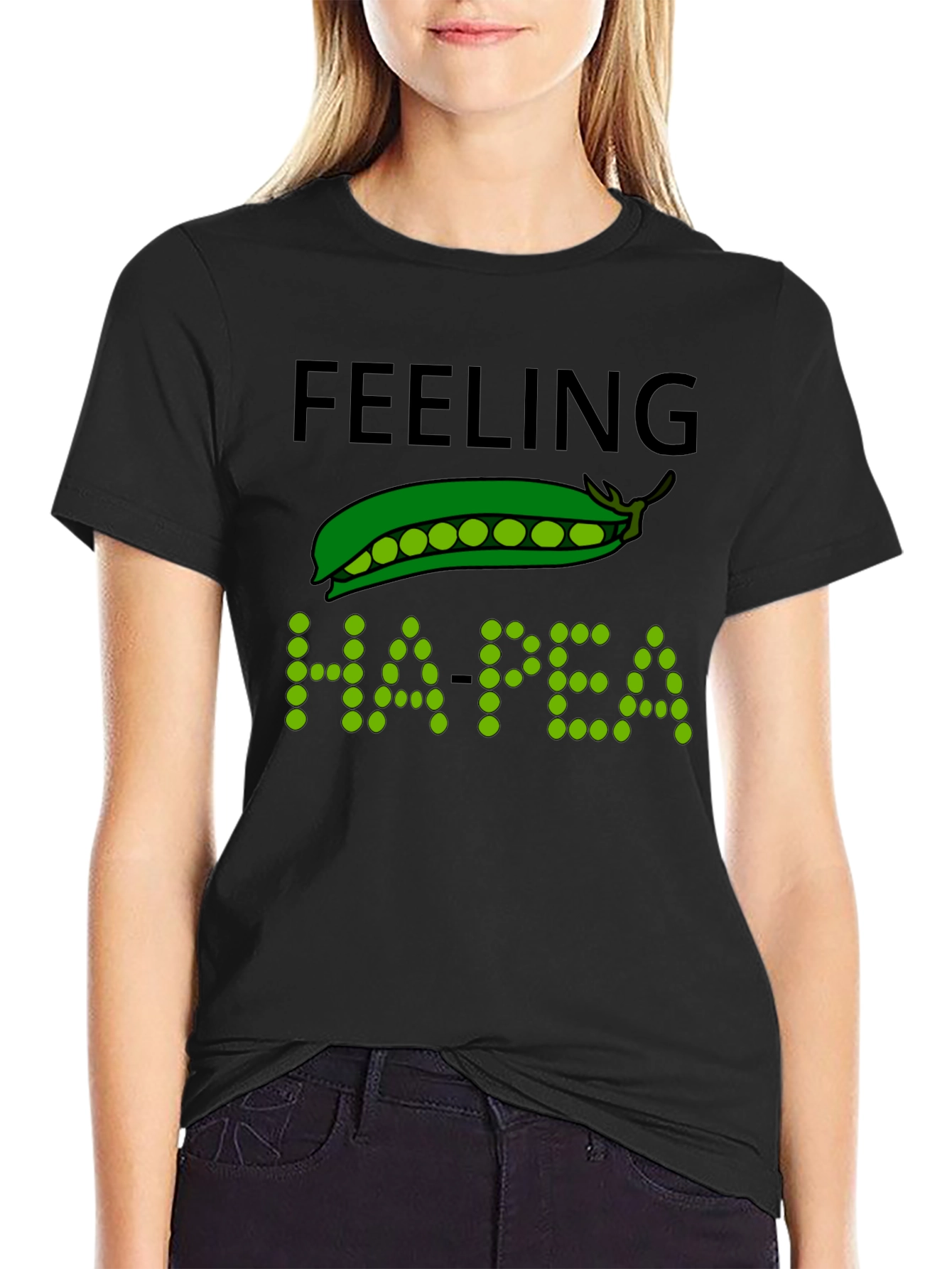Feeling Ha-pea T-Shirt Funny Pun Tee