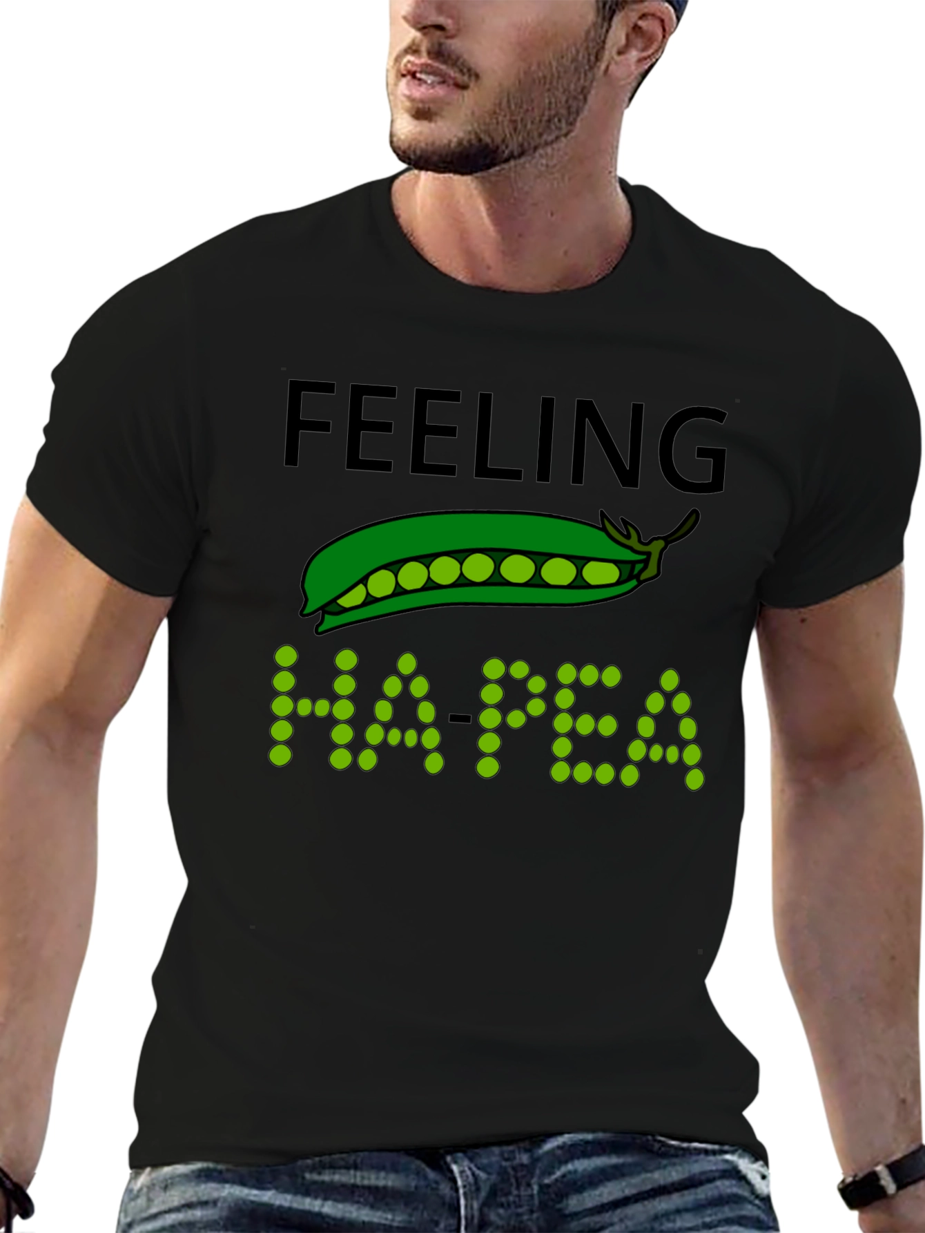 Feeling Ha-pea T-Shirt Funny Pun Tee