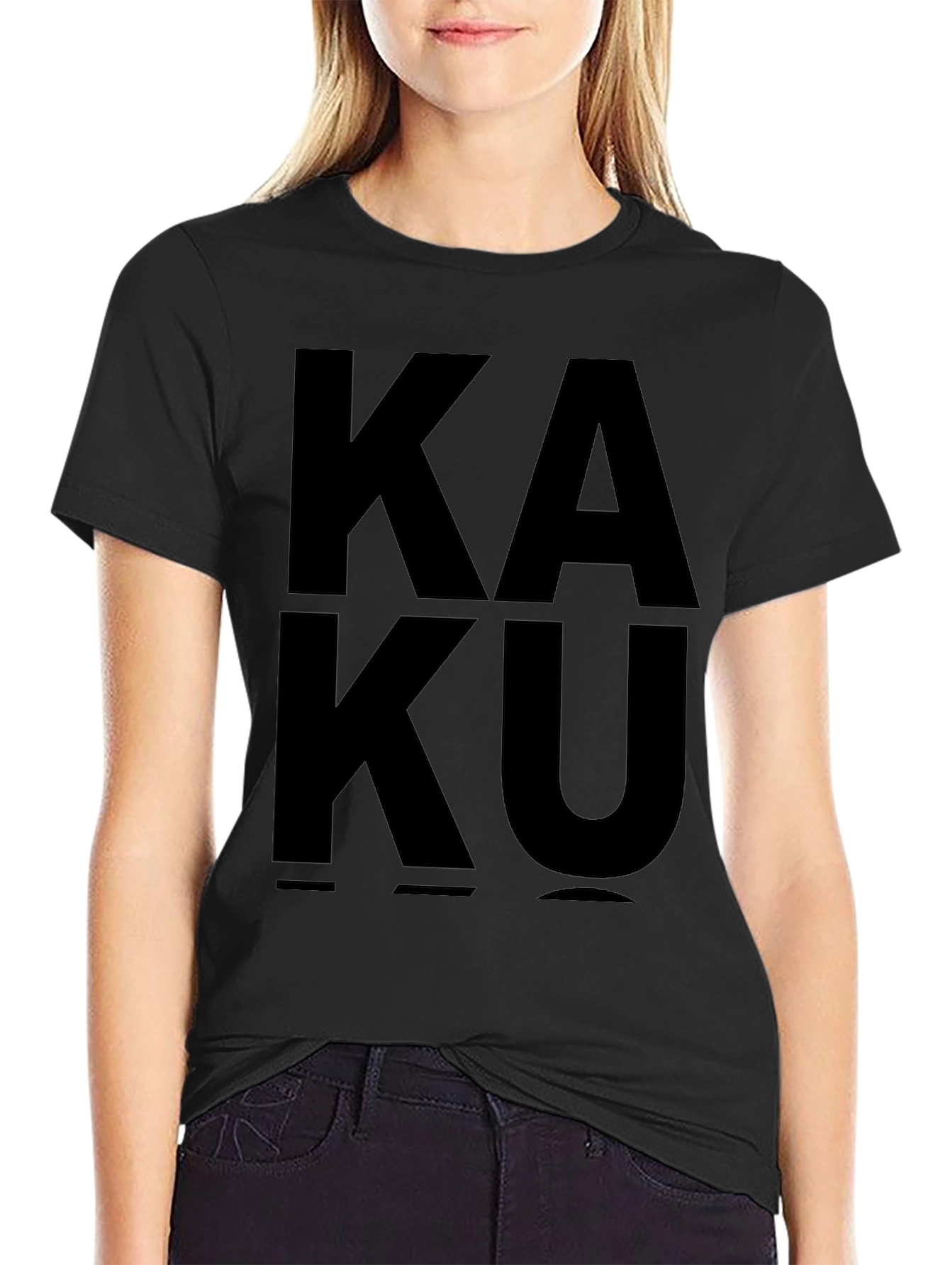 Kaku Graphic Tee - Bold Black Statement Shirt