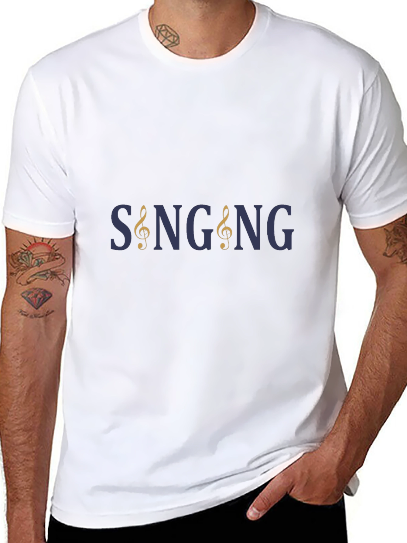 Singing Clef Music Note T-Shirt