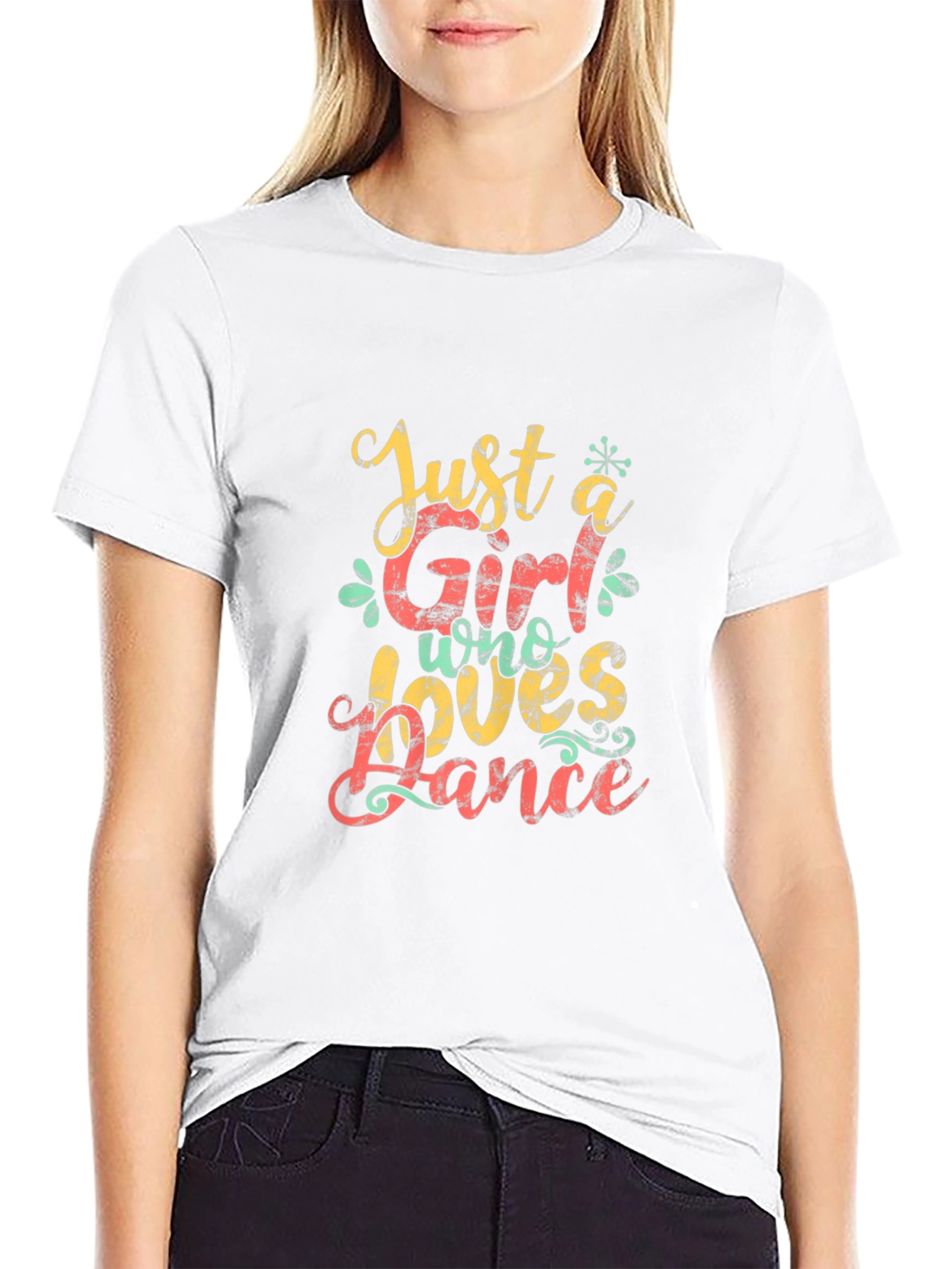 Just A Girl Who Loves Dance T-Shirt - Black