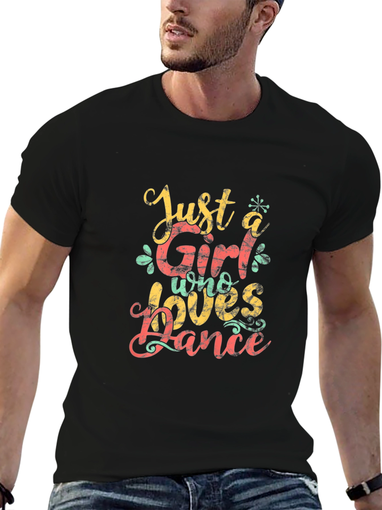 Just A Girl Who Loves Dance T-Shirt - Black