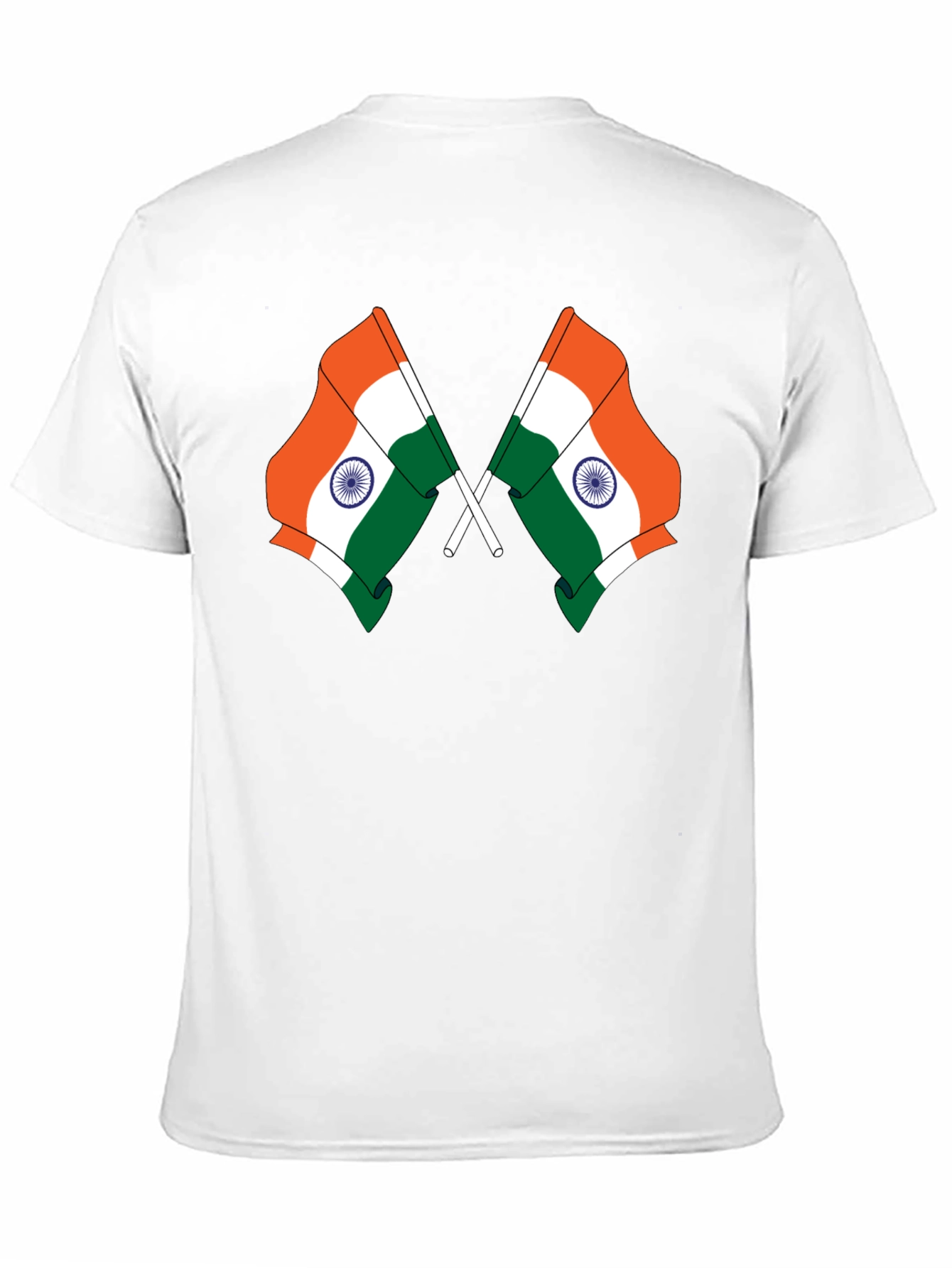 Indian Flag Graphic Tee - Black Cotton T-Shirt