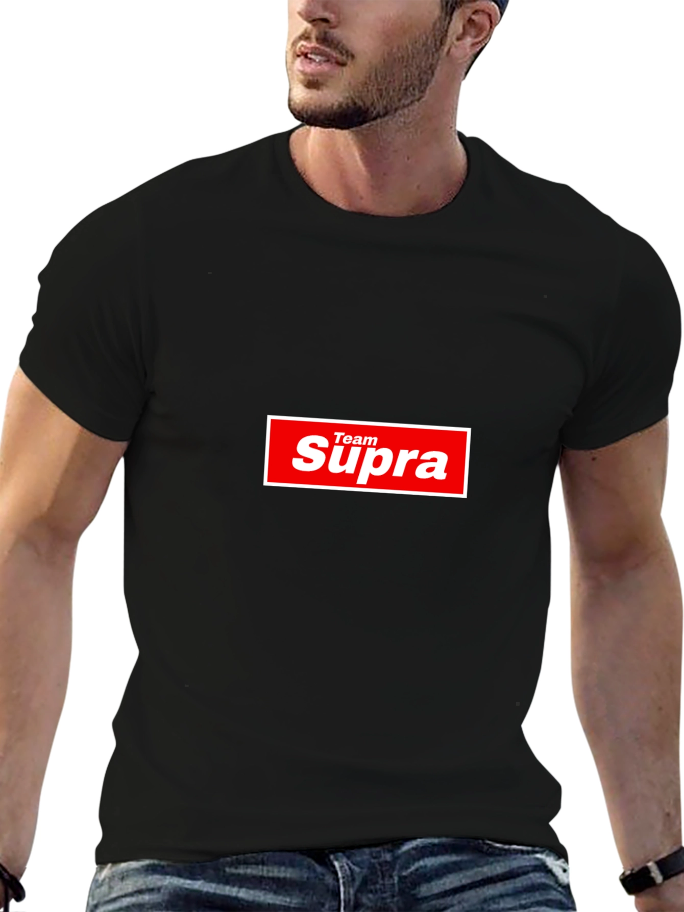 Team Supra Graphic Tee - Black Cotton Blend