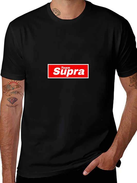 Team Supra Graphic Tee - Black Cotton Blend