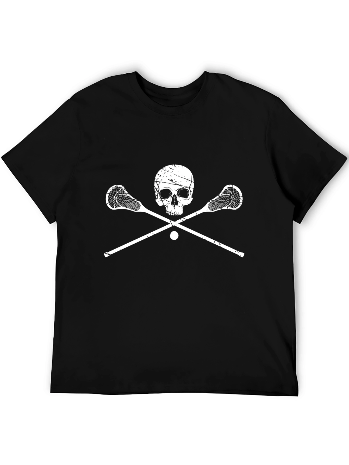 Lacrosse Skull Graphic T-Shirt