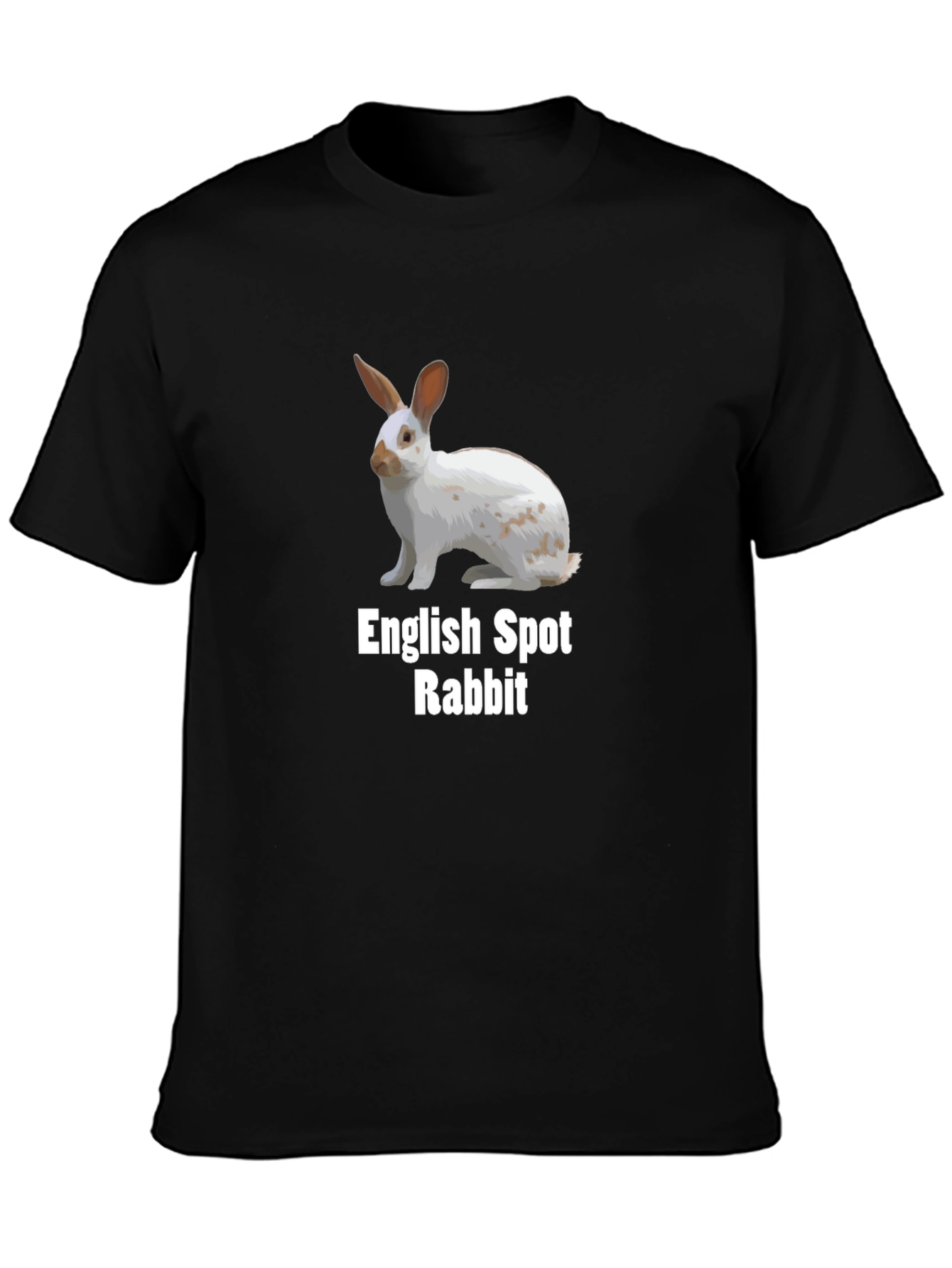 English Spot Rabbit T-Shirt - Unique Design