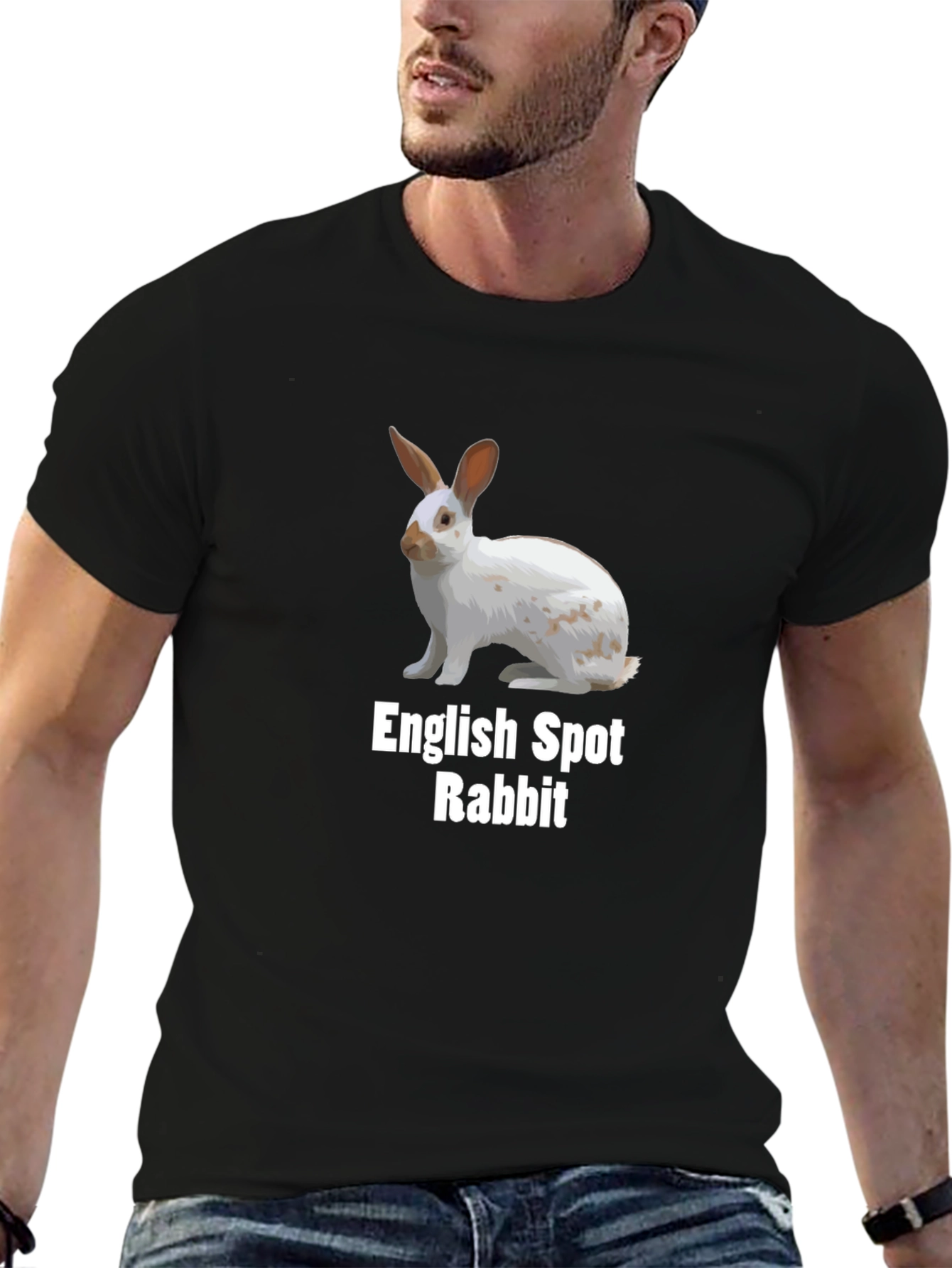 English Spot Rabbit T-Shirt - Unique Design