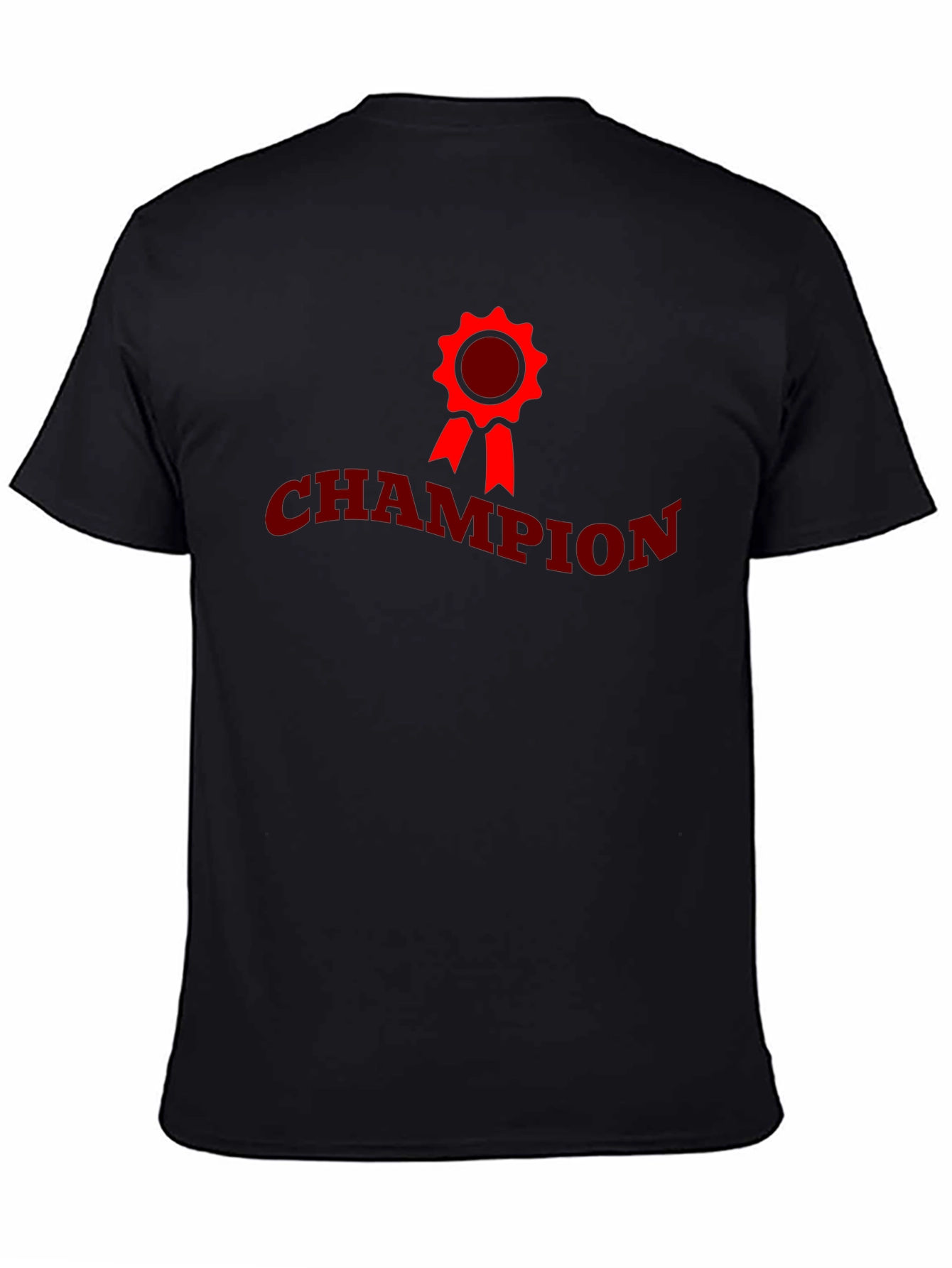 Champion Graphic Tee - Black Crew Neck