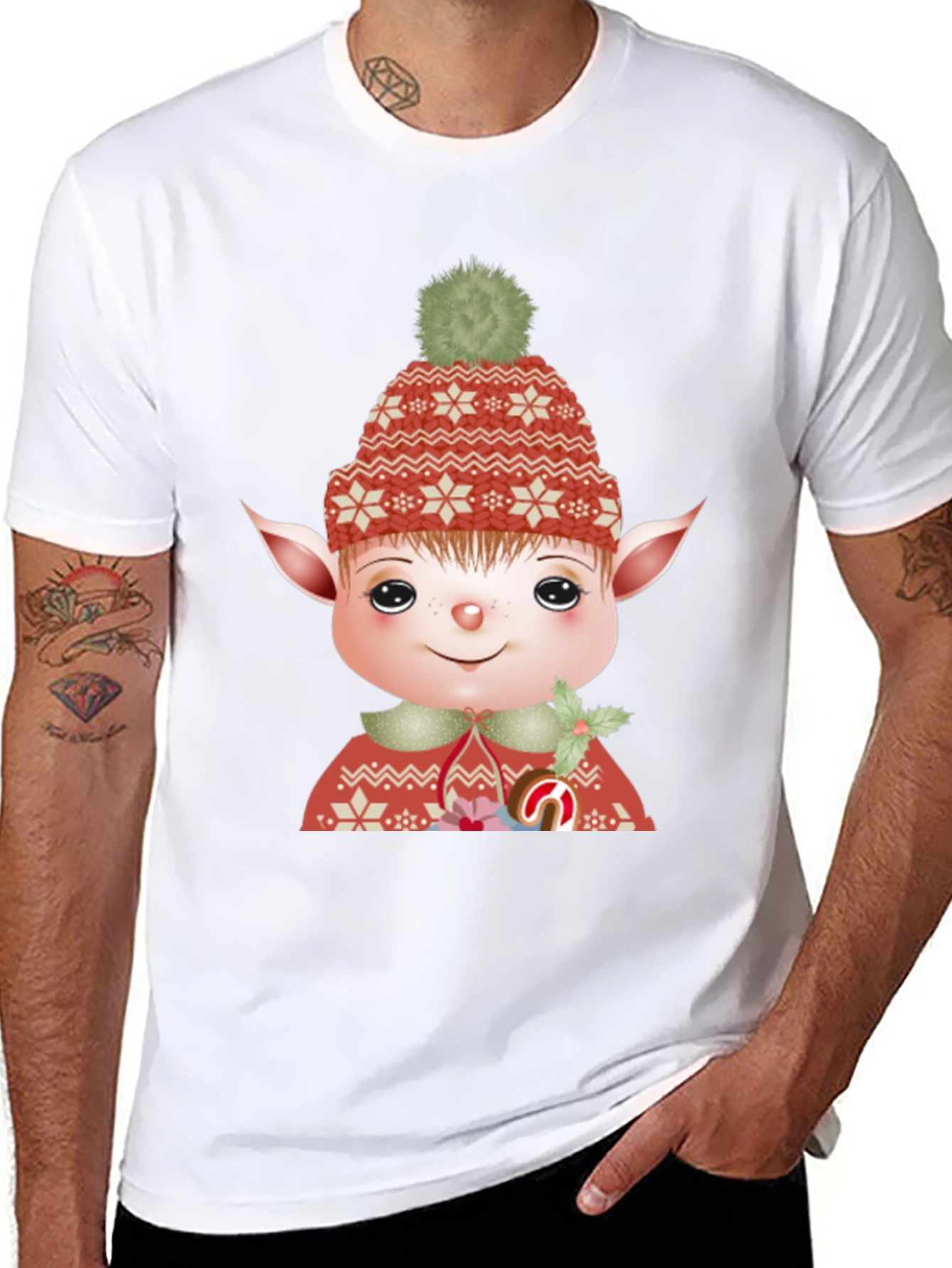 Festive Elf Graphic Tee