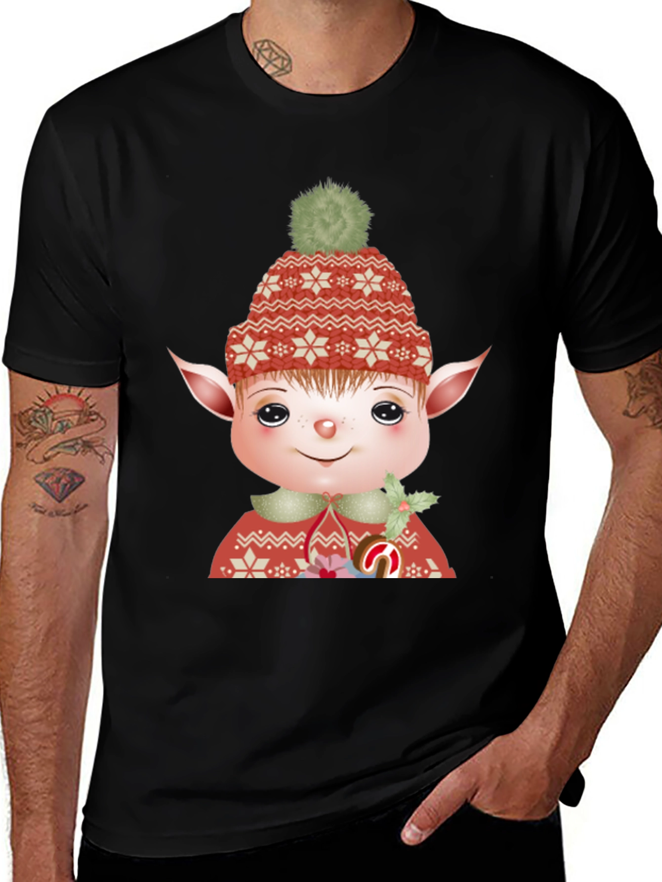 Festive Elf Graphic Tee