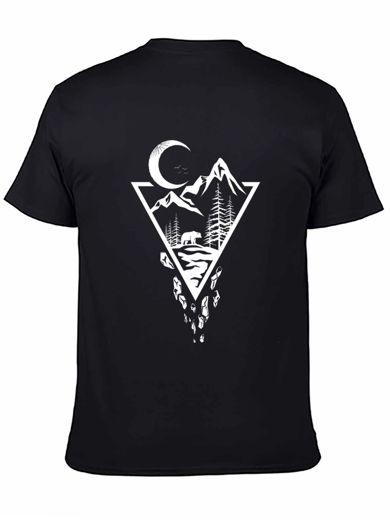 Mountain Bear Graphic Black T-Shirt