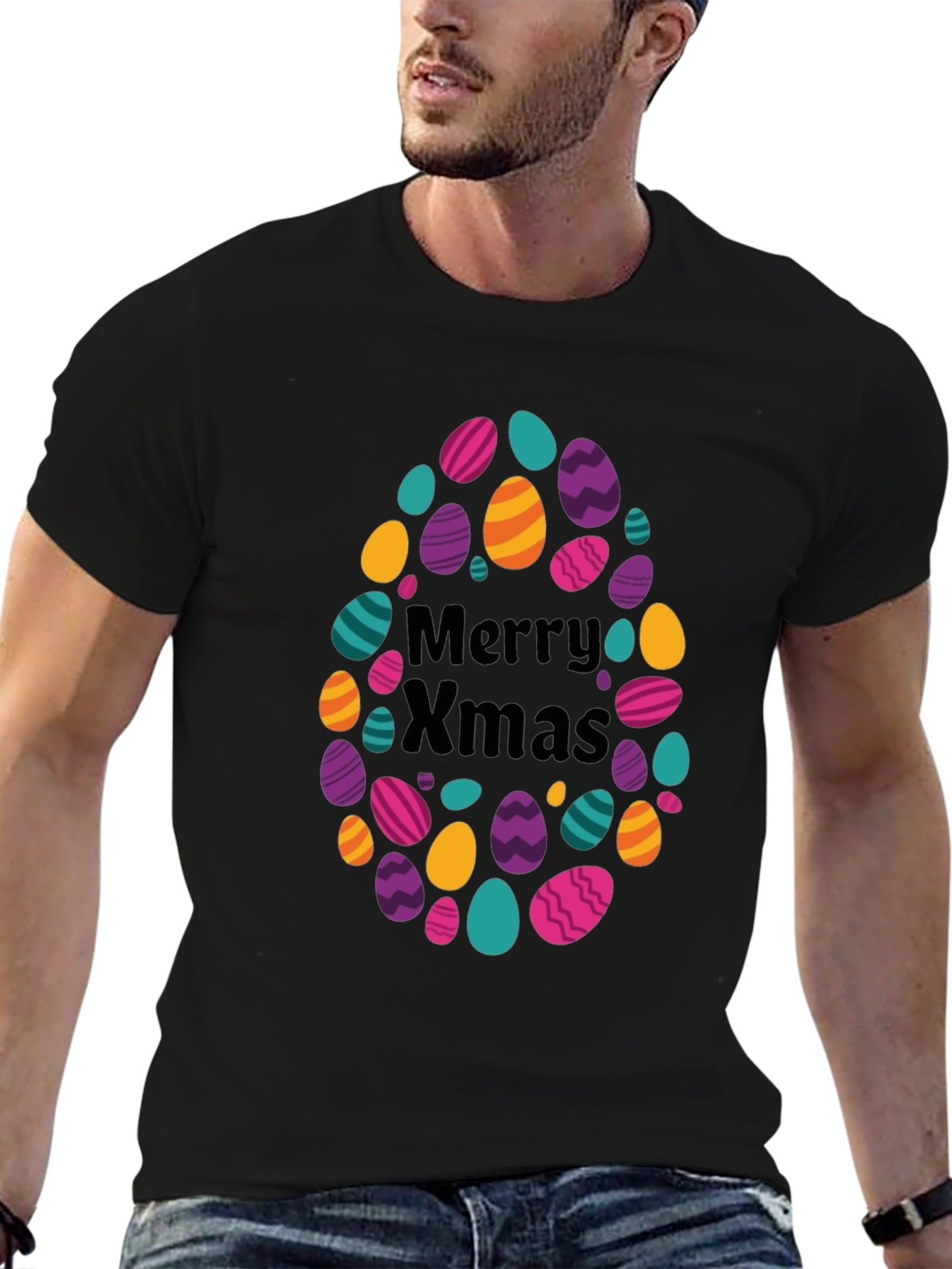 Merry Xmas Easter Egg T-Shirt - Festive Holiday Cheer