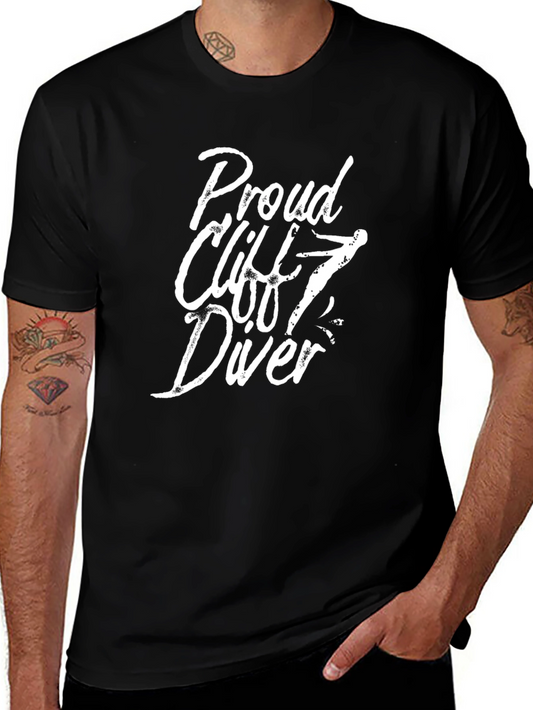 Proud Cliff Diver Black T-Shirt