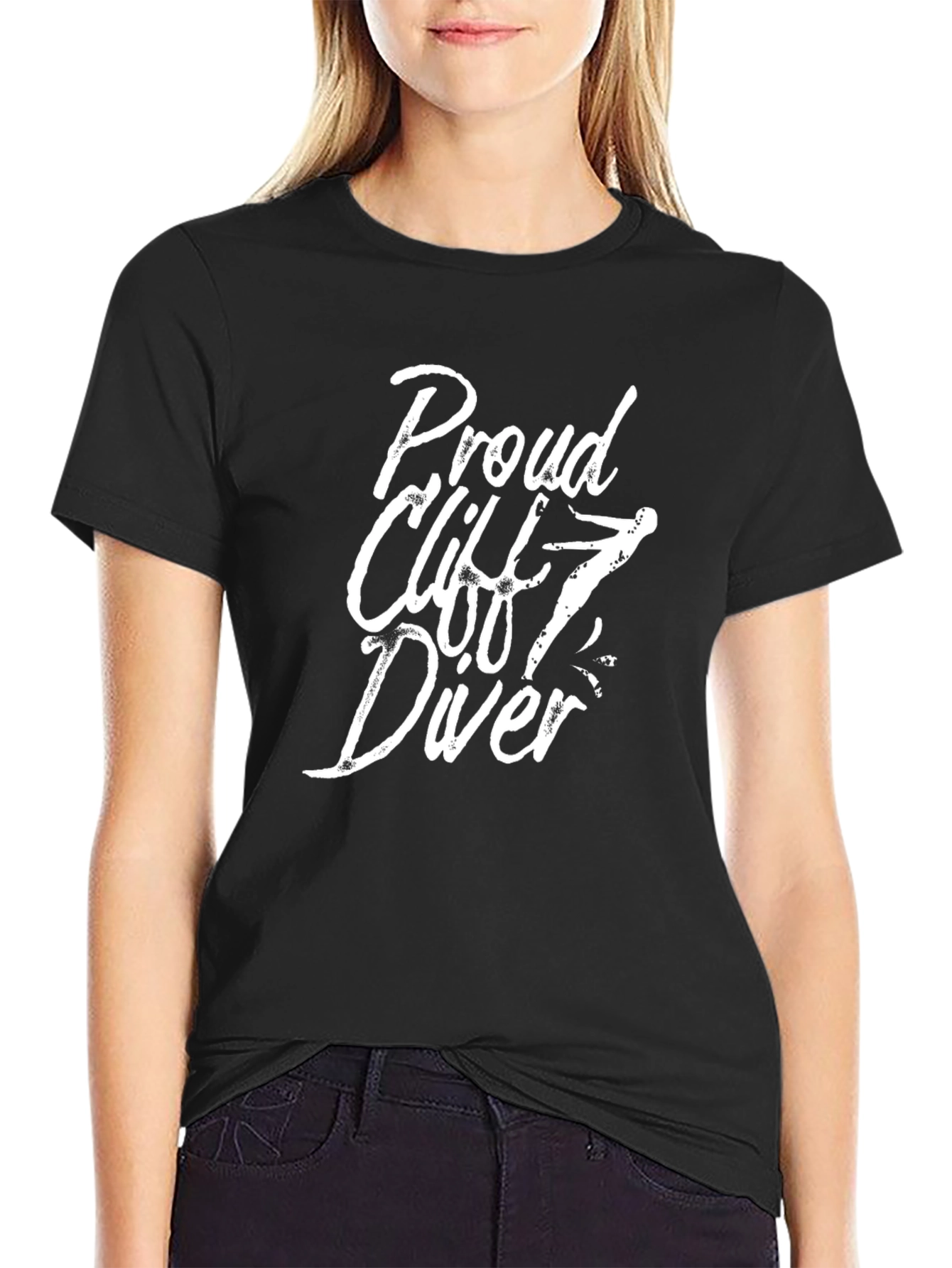 Proud Cliff Diver Black T-Shirt