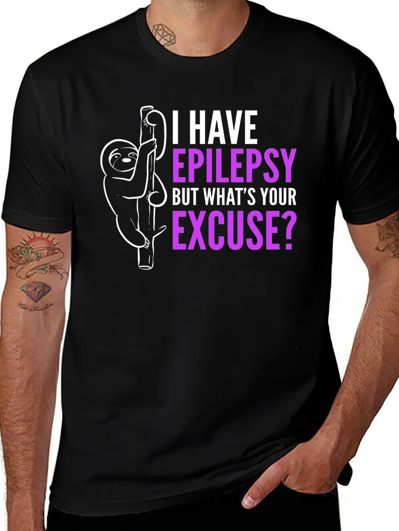 Epilepsy Awareness Sloth T-Shirt