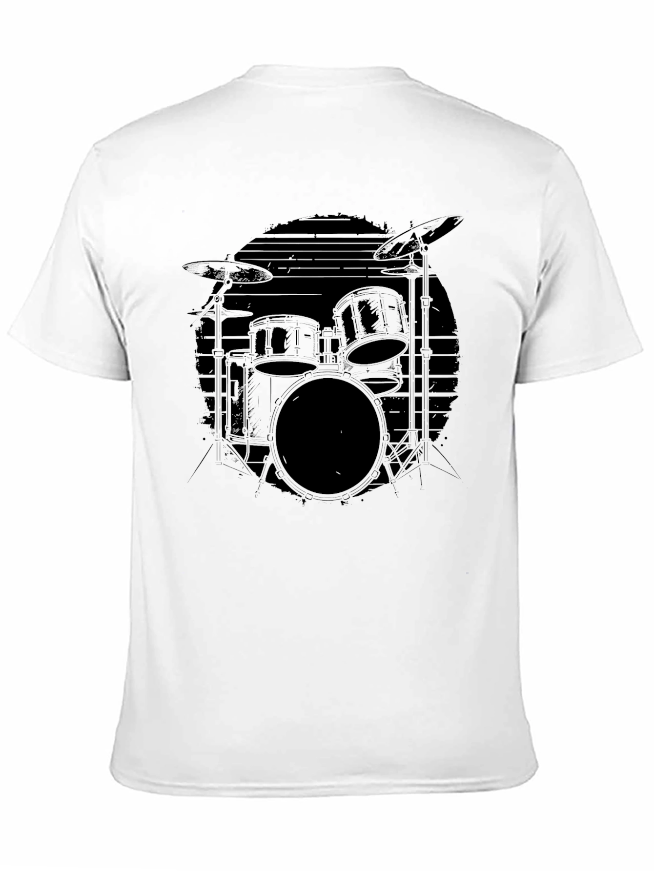 Black Drum Set Graphic Tee - Musicians Essential