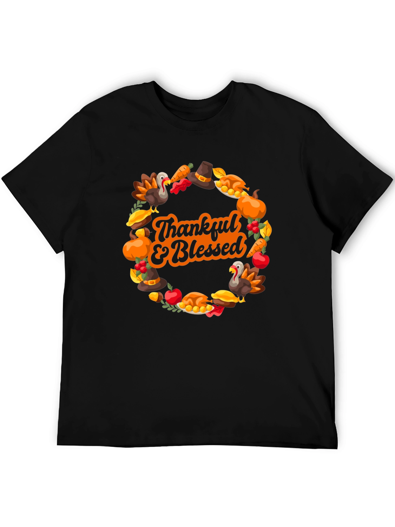 Thankful & Blessed Thanksgiving T-Shirt