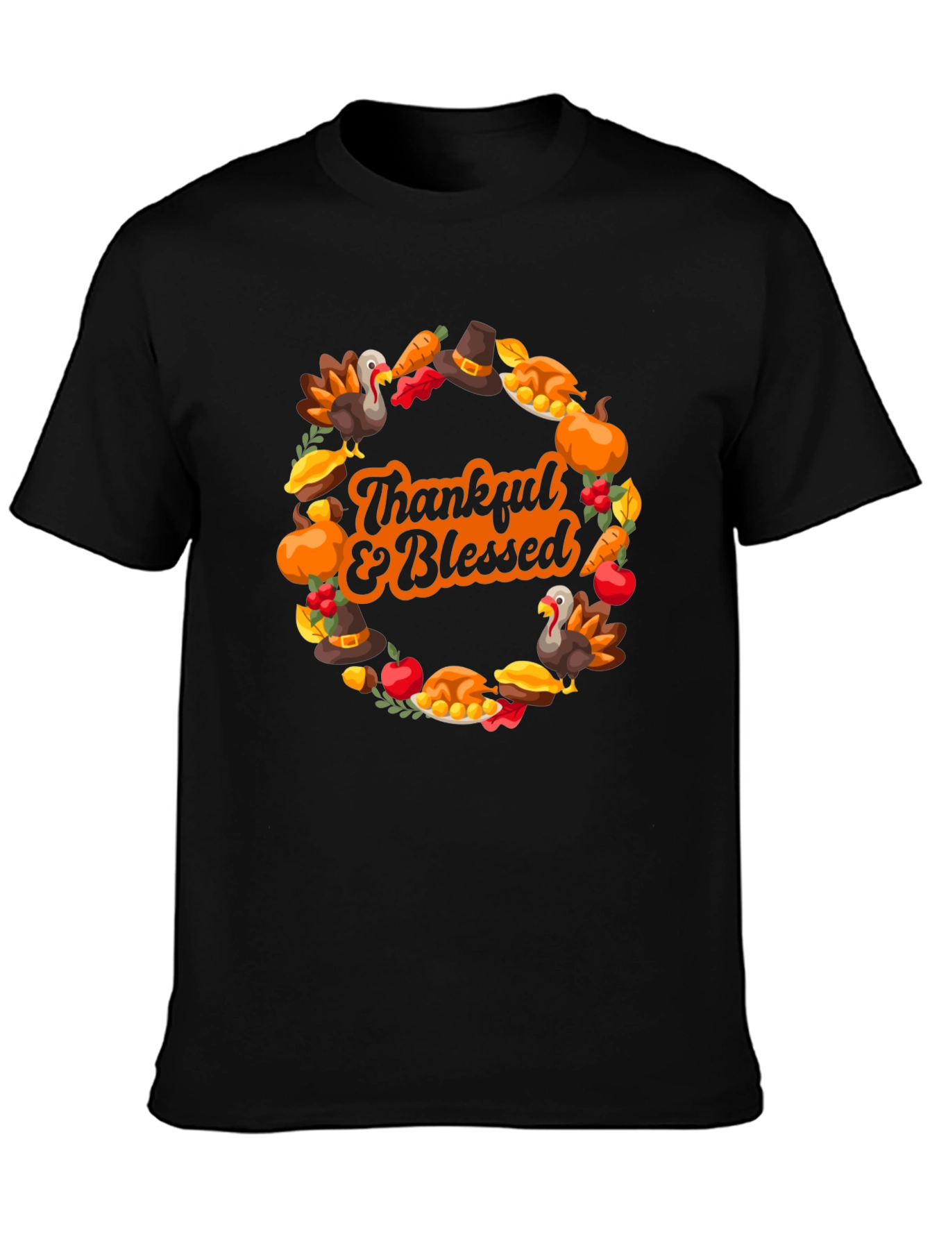 Thankful & Blessed Thanksgiving T-Shirt