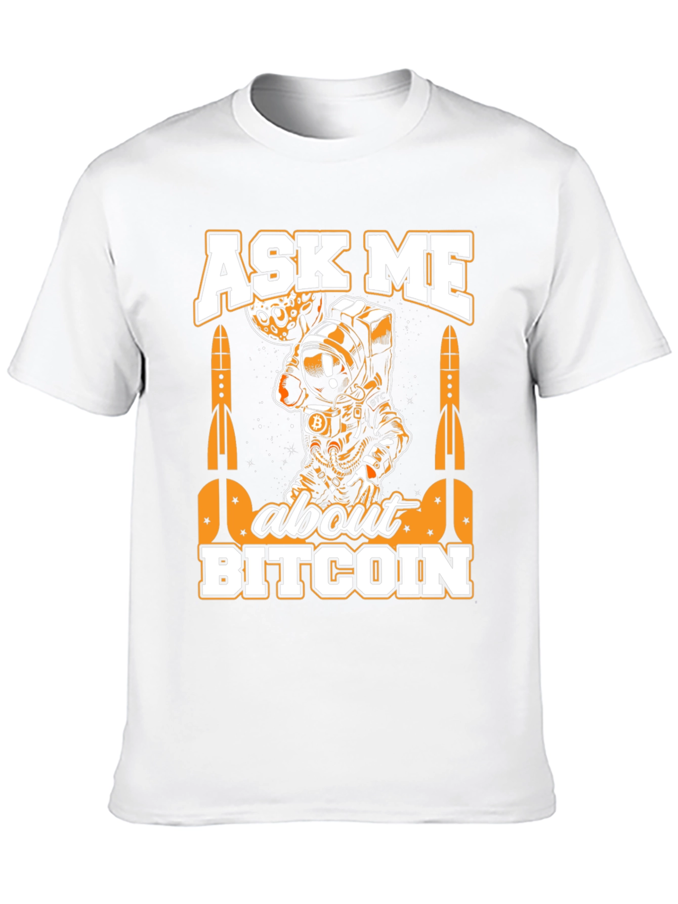Ask Me About Bitcoin Black Graphic Tee