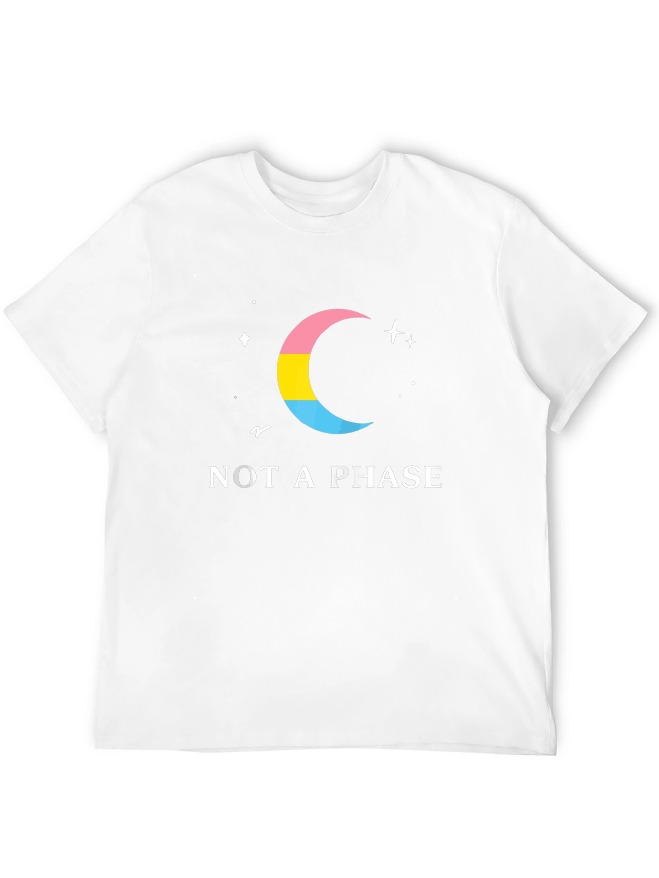 Pansexual Pride Moon T-Shirt - Not a Phase