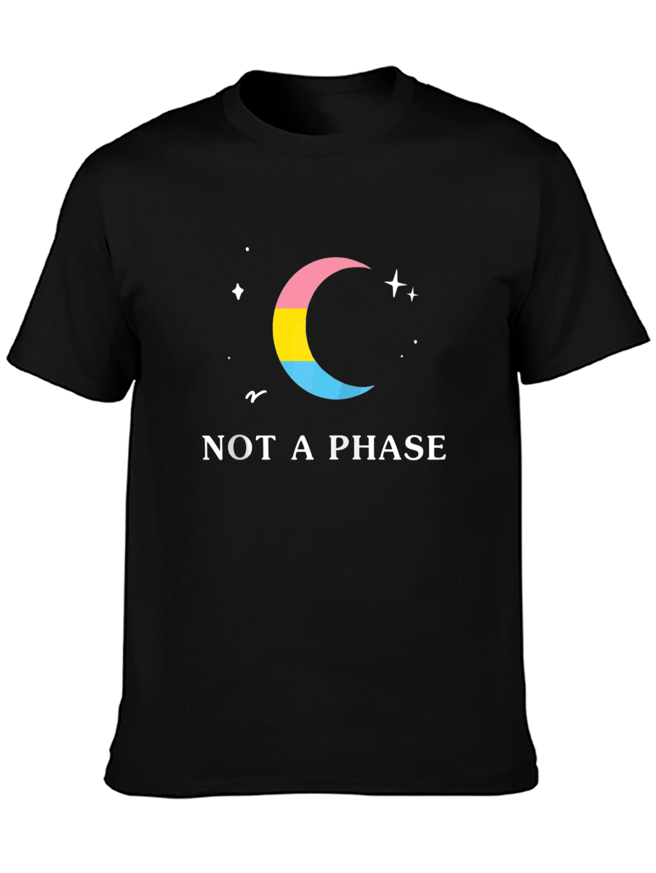Pansexual Pride Moon T-Shirt - Not a Phase