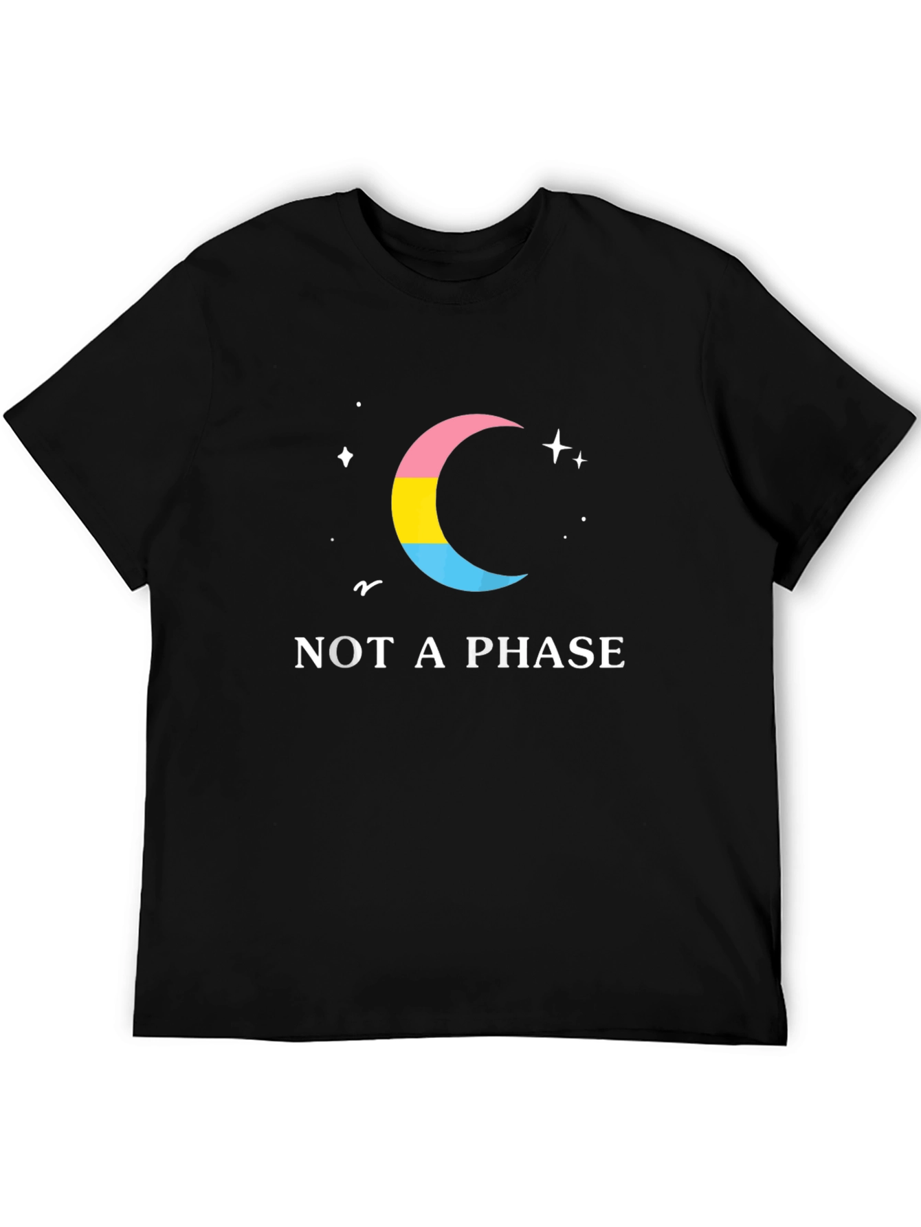 Pansexual Pride Moon T-Shirt - Not a Phase
