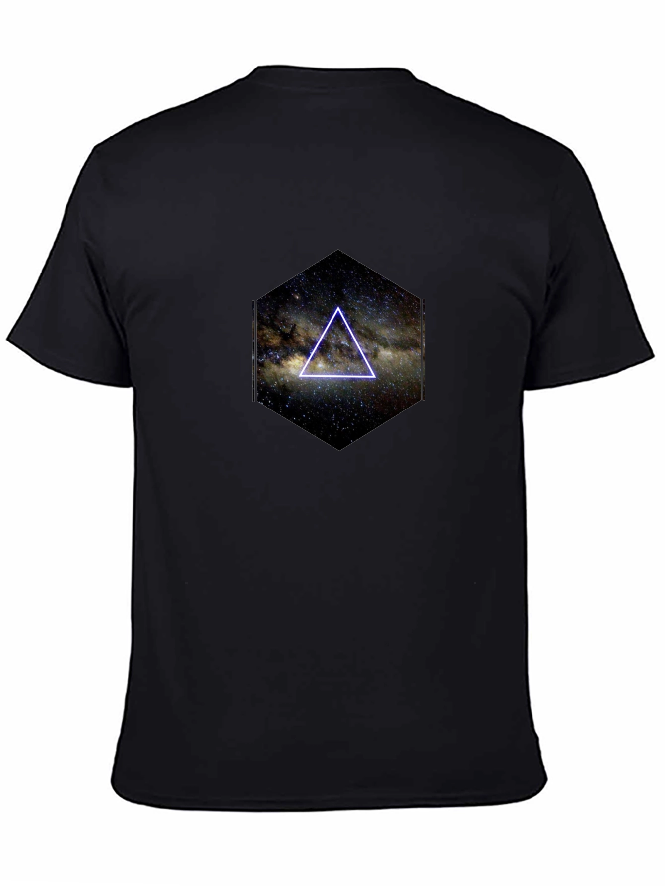 Cosmic Triangle Graphic Black T-Shirt