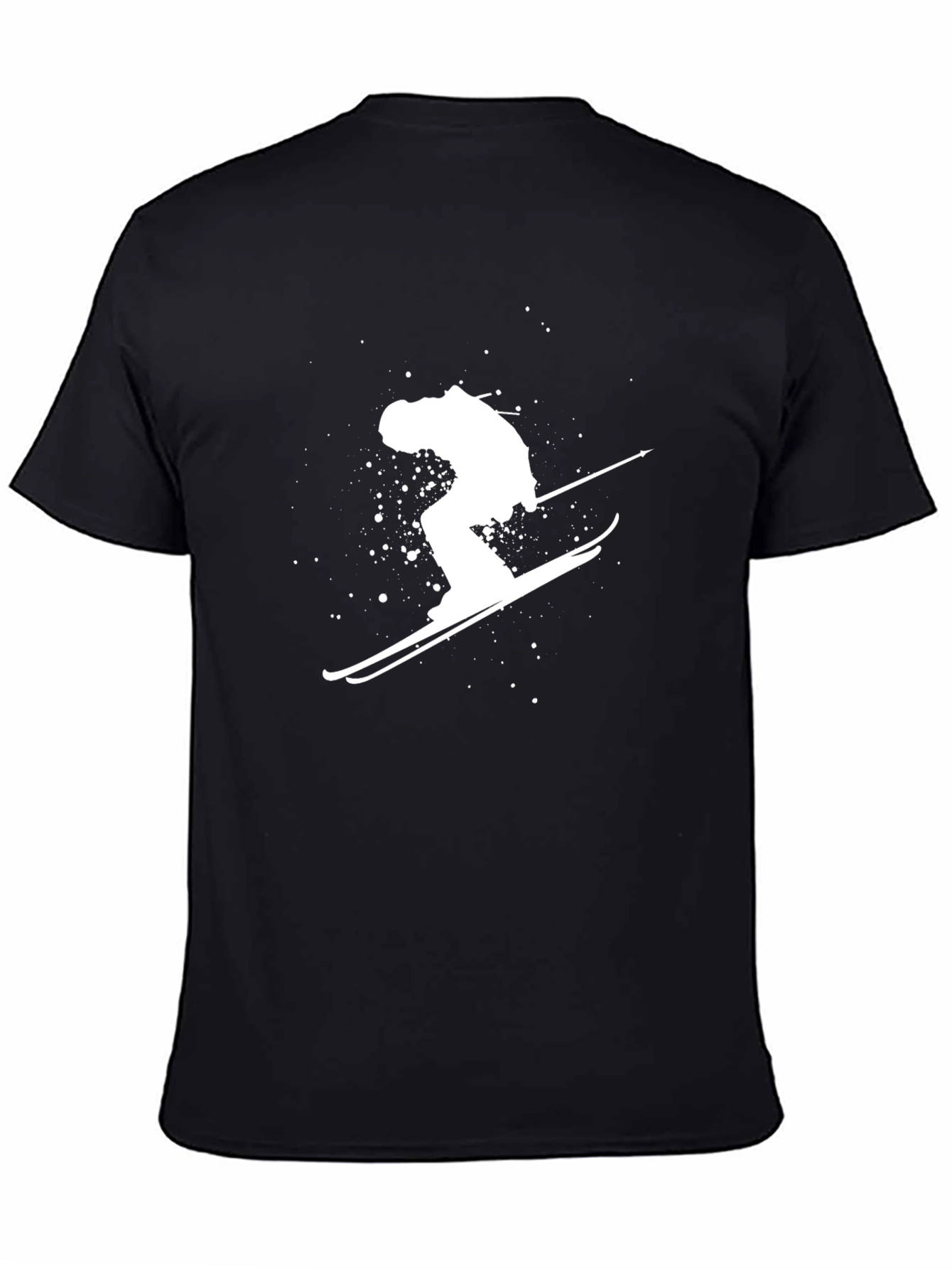 Skiing Silhouette T-Shirt - Black
