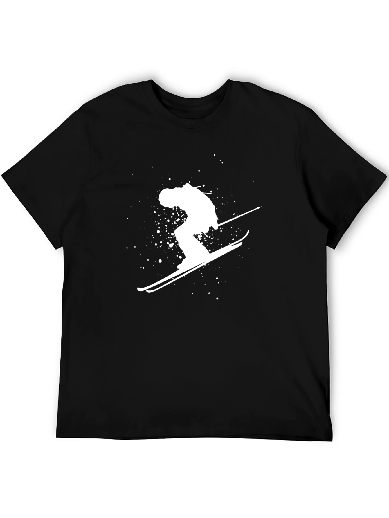 Skiing Silhouette T-Shirt - Black