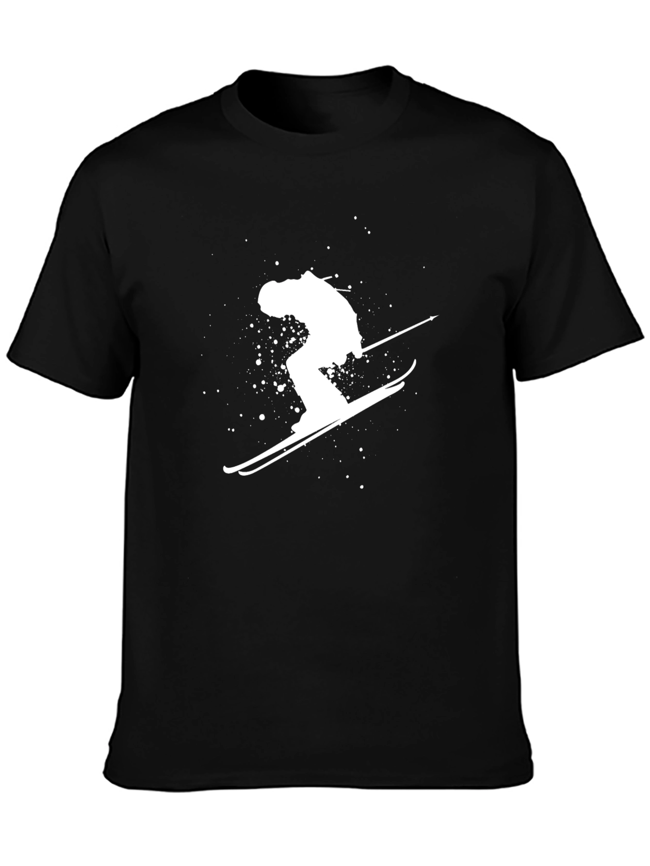 Skiing Silhouette T-Shirt - Black