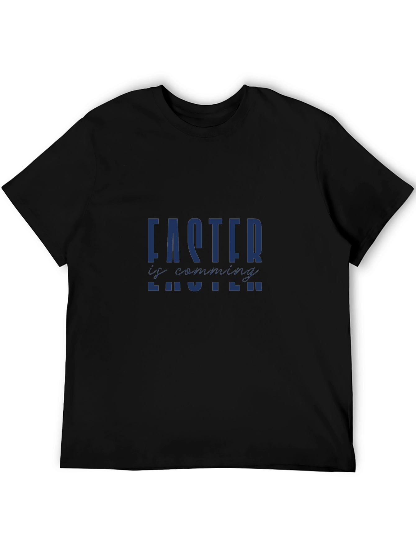Easter Is Coming Graphic Tee - Mens Black T-Shirt