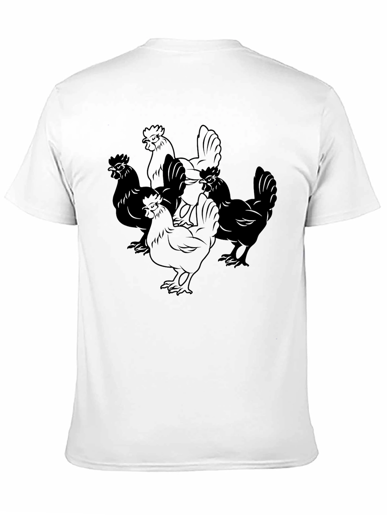 Chicken Graphic Black T-Shirt - Casual Style